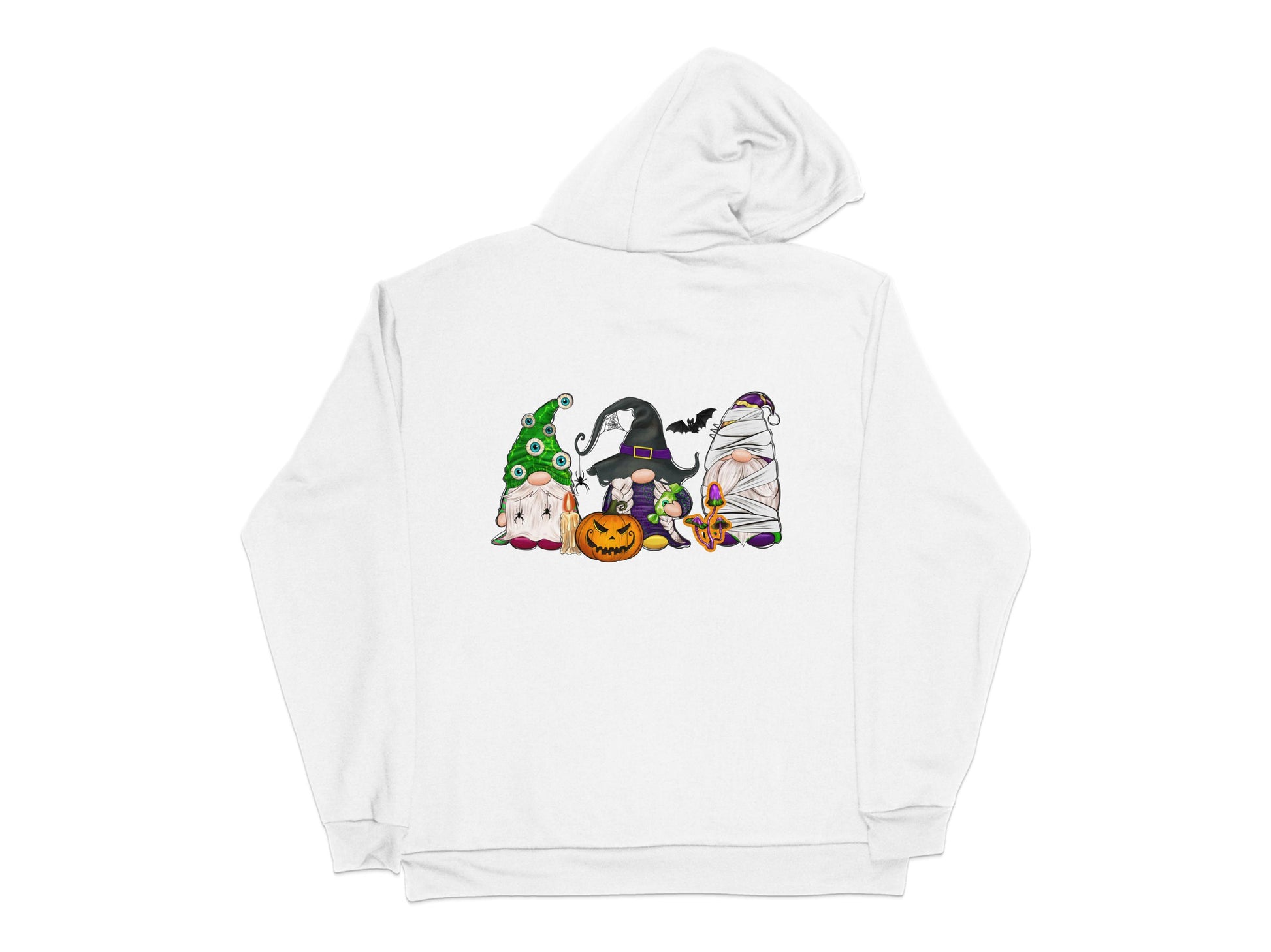 Halloween Themed Hoodie with Cat and Pumpkin Design, Spooky Casual Unisex Sweatshirt