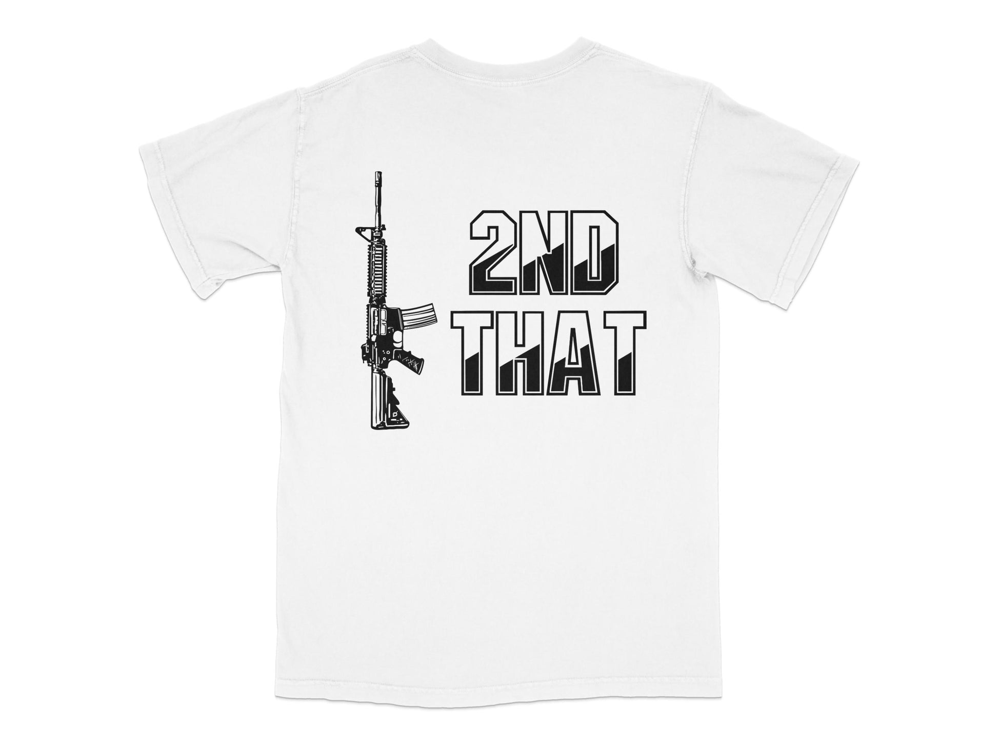 Men's Graphic Tee White T-Shirt with Gun Design, 2nd Amendment Rights, Casual Wear