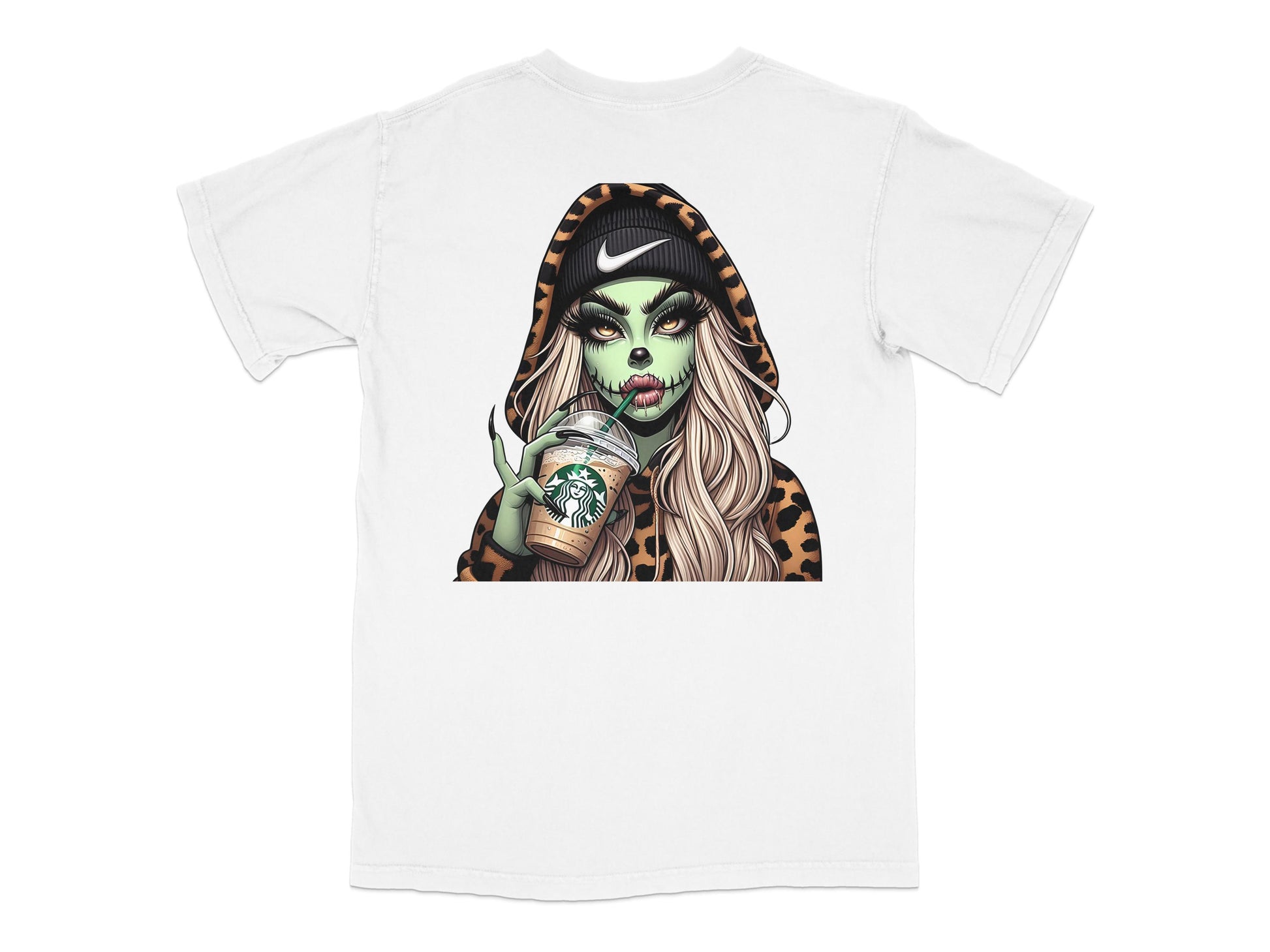 Zombie Girl Graphic T-Shirt, Urban Style Streetwear, Cool Halloween Casual Tee, Fashion Illustration Design