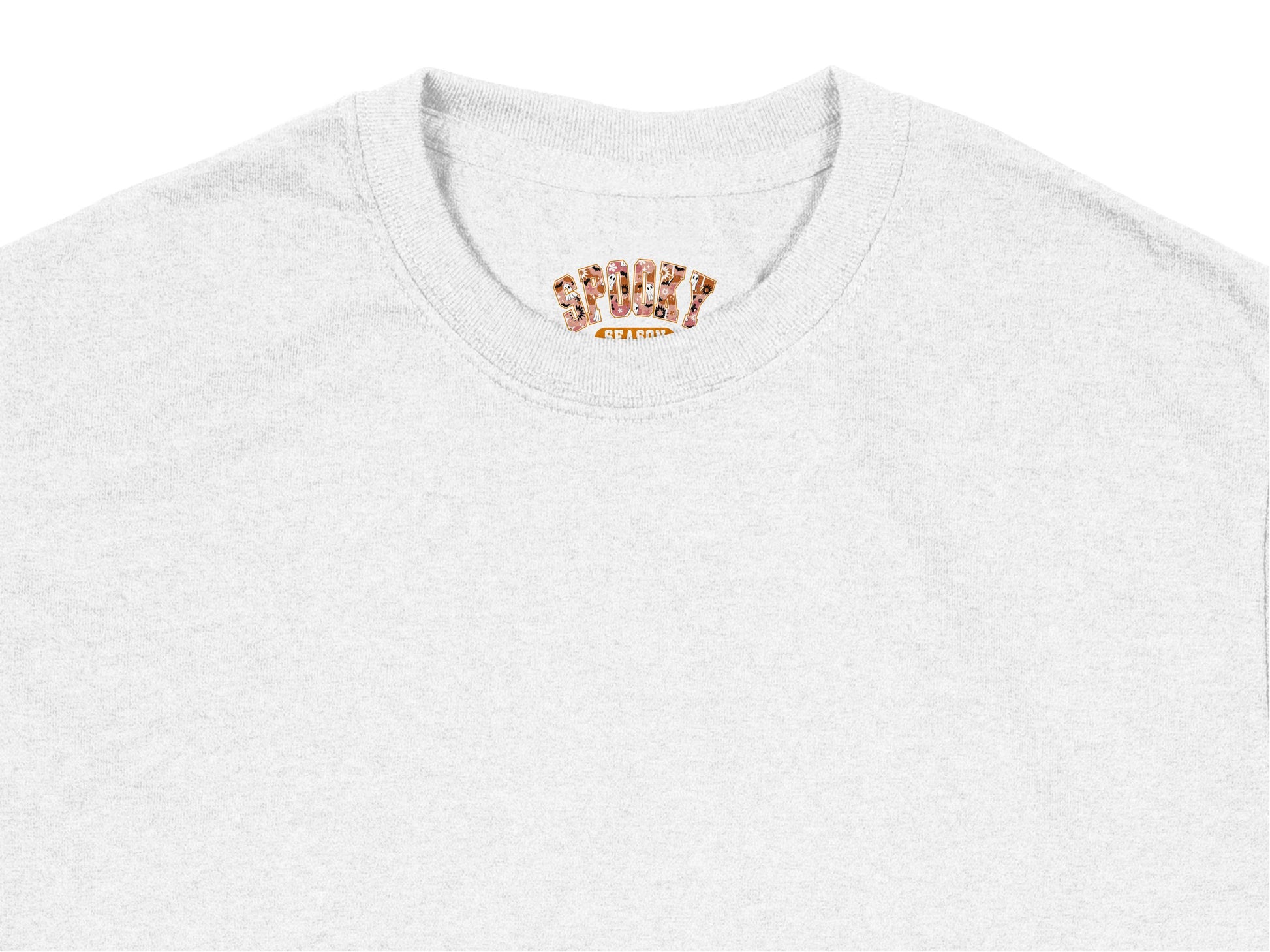 Unisex Grey T-Shirt with Embroidered 'Spicy' Logo in Orange, Casual Cotton Tee