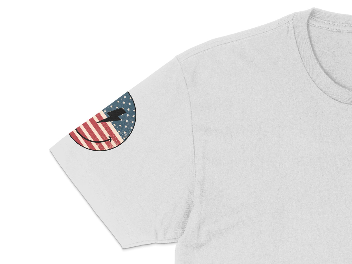 Vintage American Flag Print T-Shirt, Patriotic USA Design, Soft Cotton Tee, Unisex Fashion Top