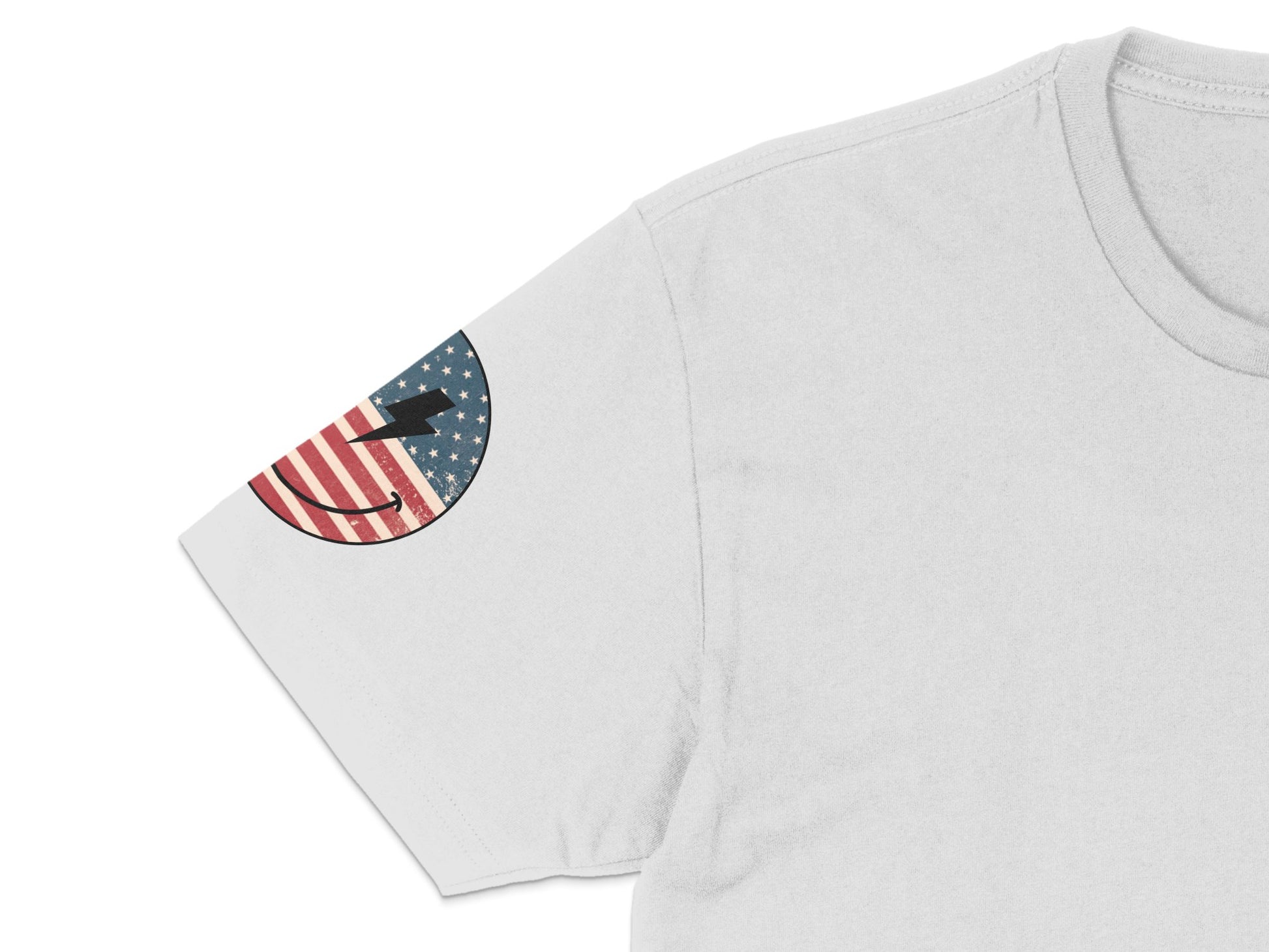 Vintage American Flag Print T-Shirt, Patriotic USA Design, Soft Cotton Tee, Unisex Fashion Top