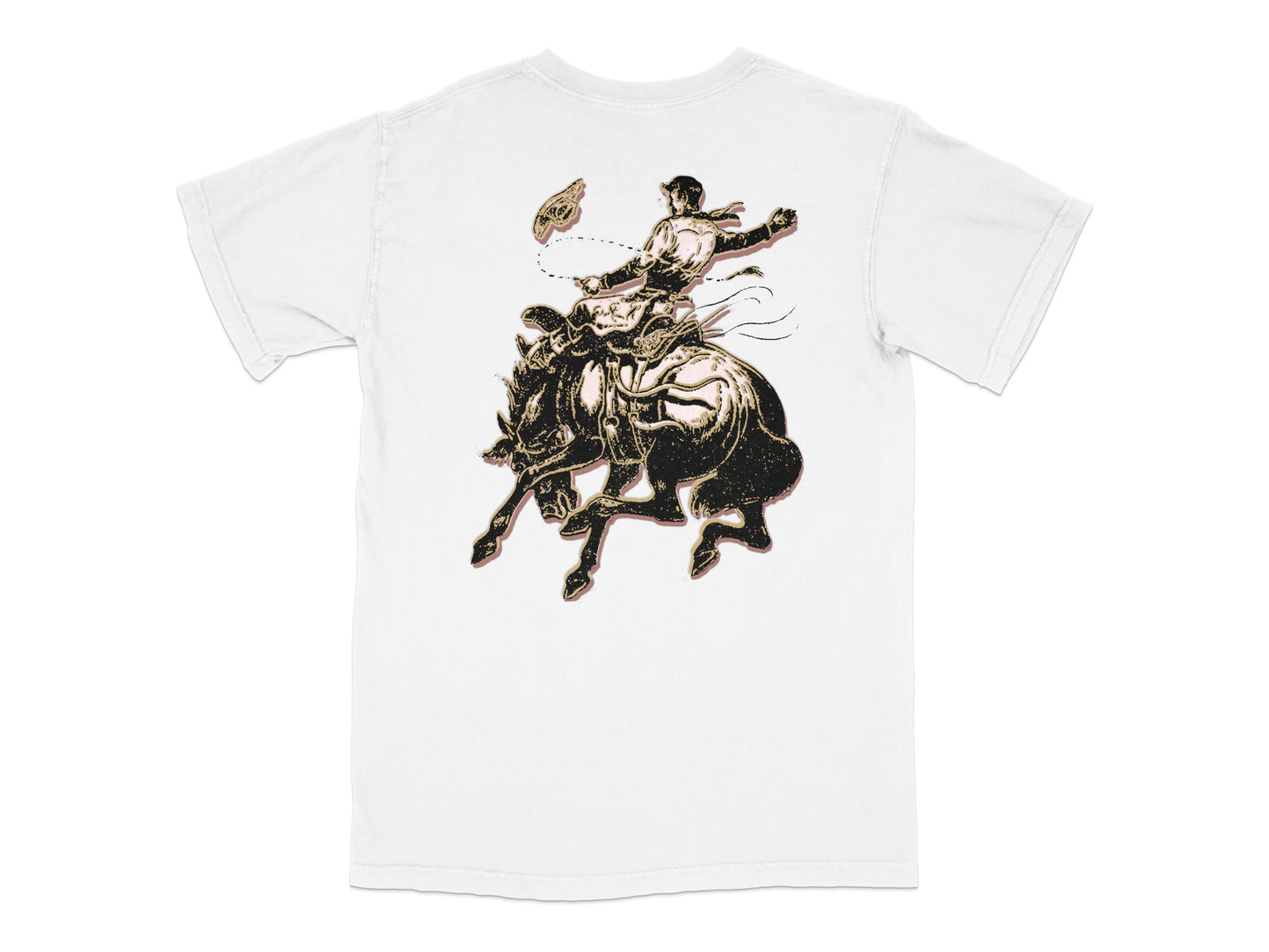 Vintage Cowboy Graphic T-Shirt, Western Horse Rider Design, Retro Style Cotton Tee, Casual Streetwear for Men and Women