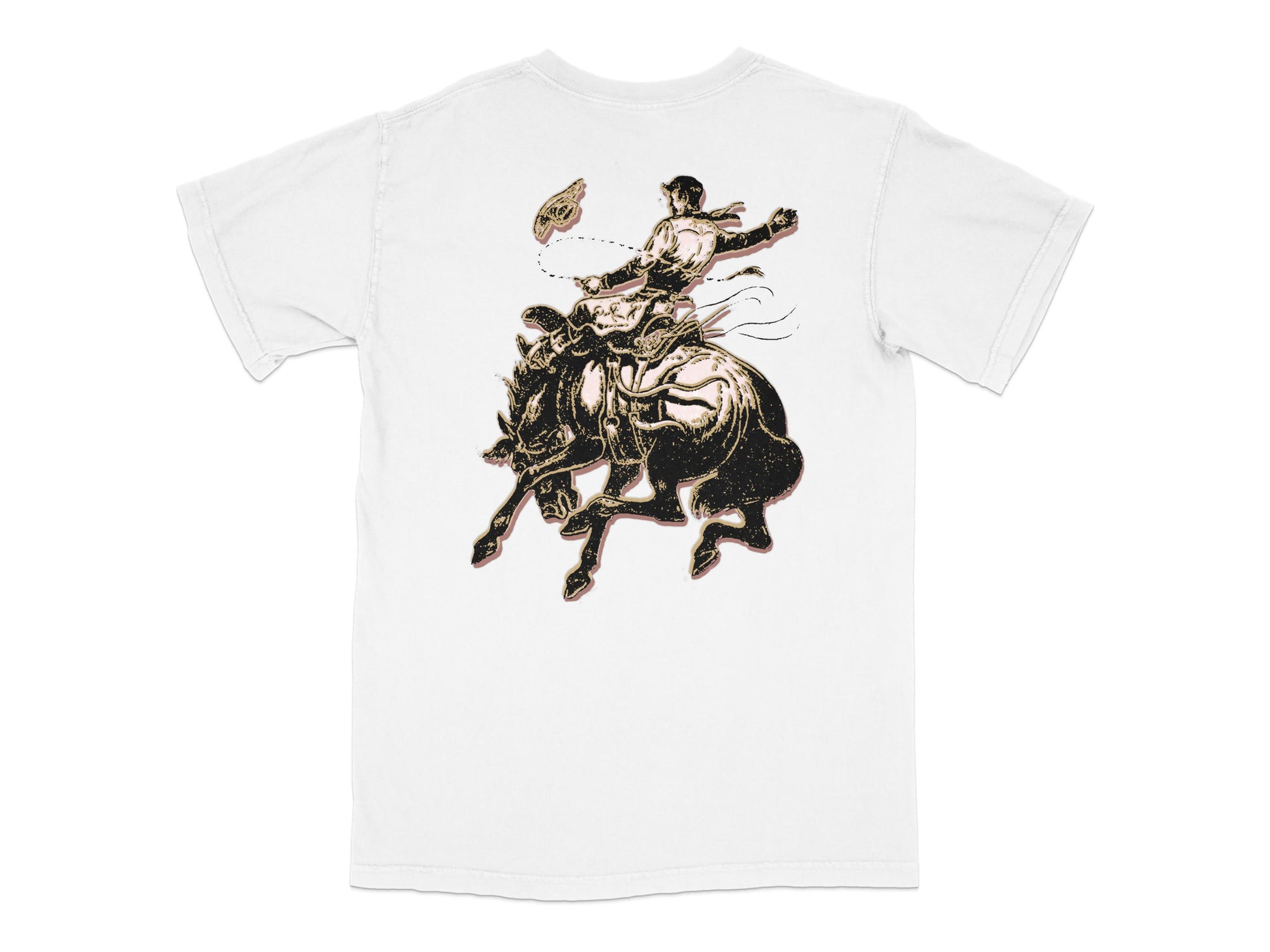 Vintage Cowboy Graphic T-Shirt, Western Horse Rider Design, Retro Style Cotton Tee, Casual Streetwear for Men and Women