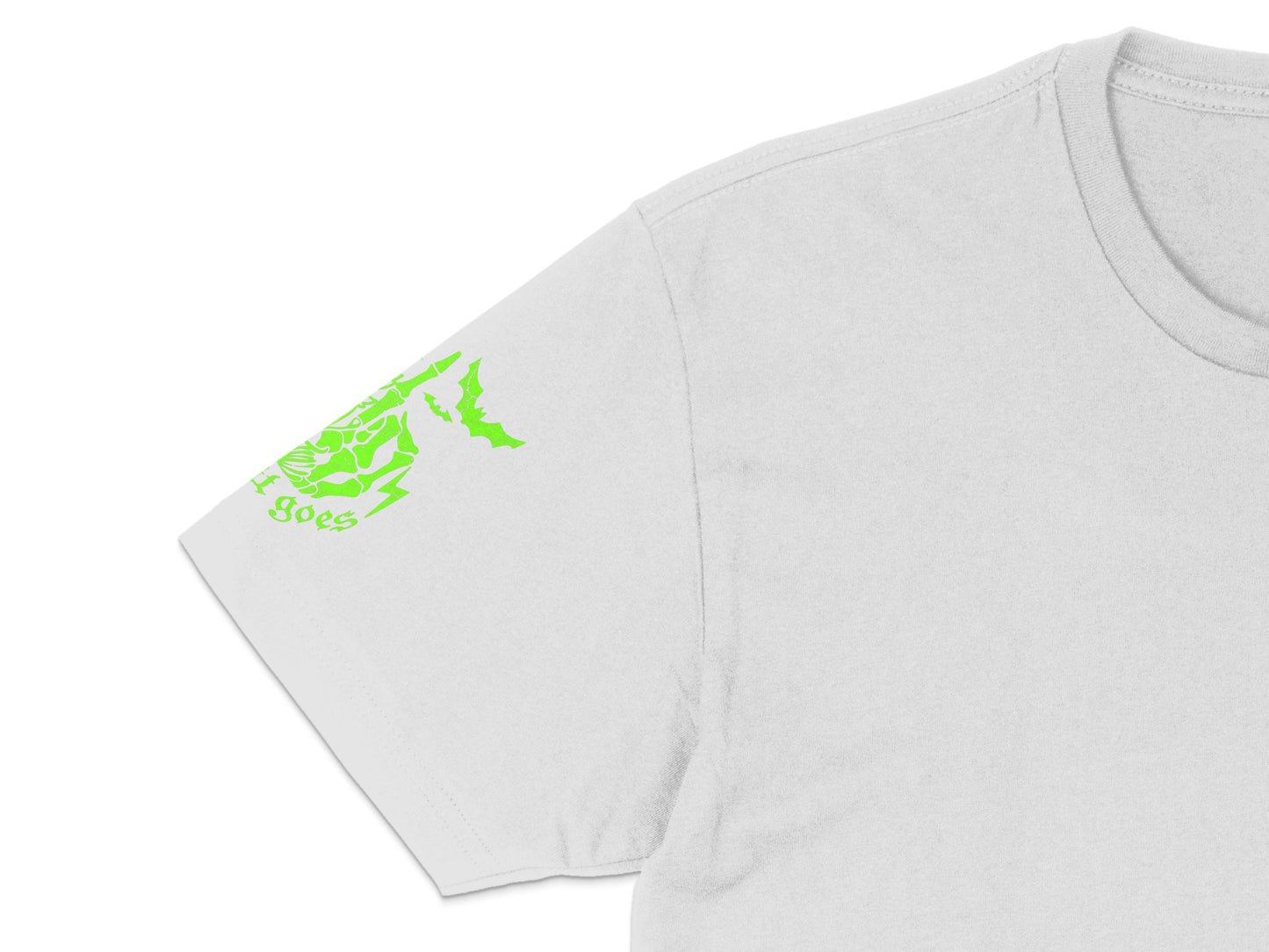 Men's White T-Shirt with Green Dinosaur Graphic, Casual Cotton Tee, Unique Animal Design Top