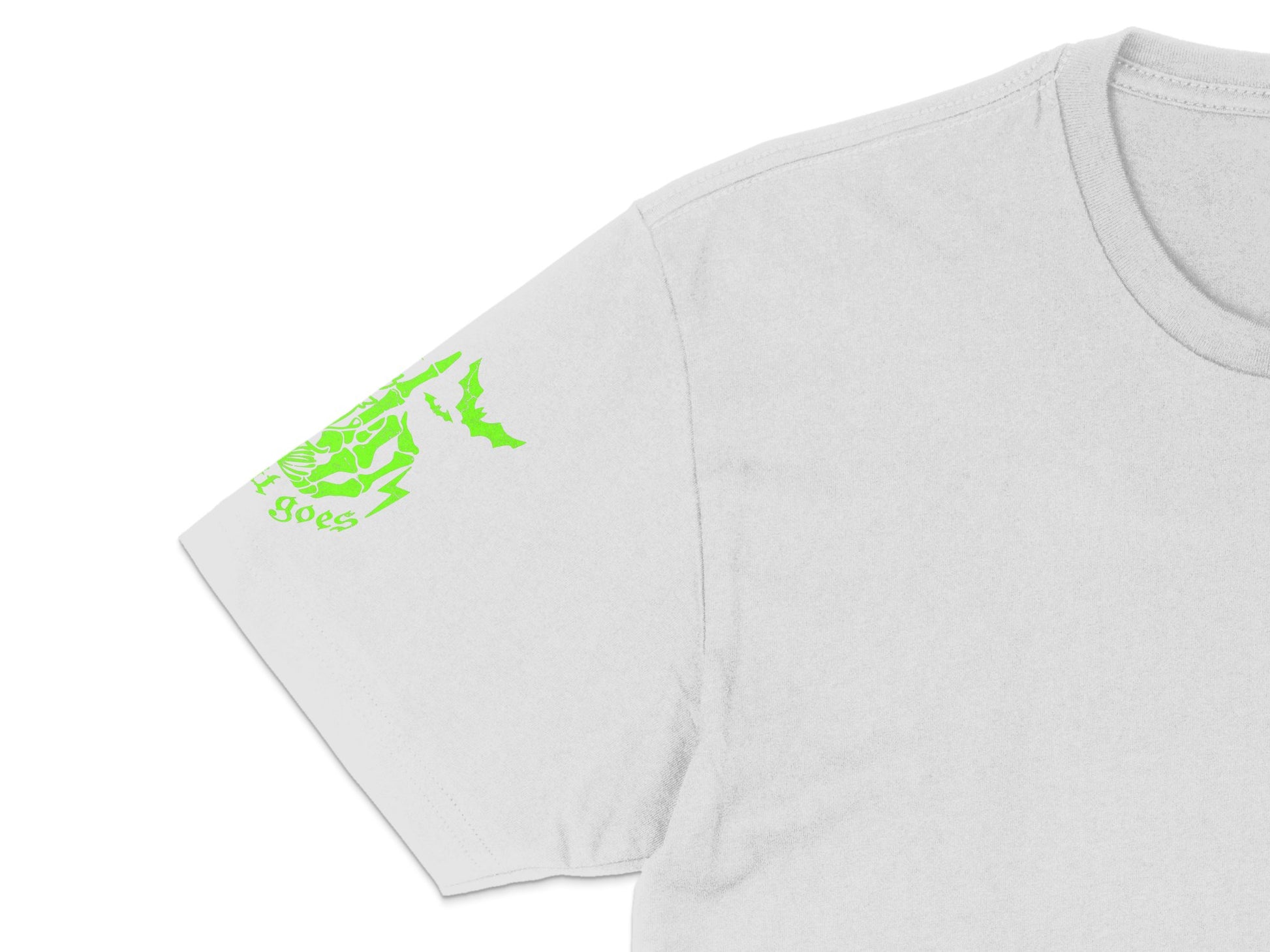 Men's White T-Shirt with Green Dinosaur Graphic, Casual Cotton Tee, Unique Animal Design Top