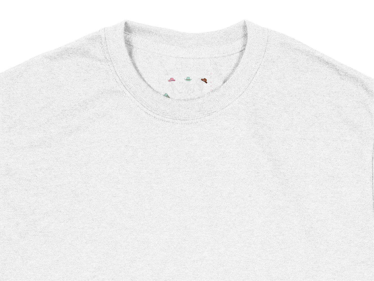 Minimalist White T-Shirt with Small Embroidered Fruit Design, Casual Unisex Cotton Tee