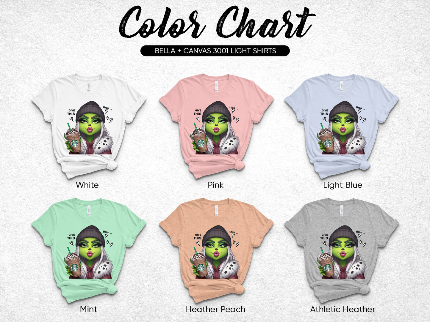 Colorful T-Shirts with Abstract Art Face Design, Bella + Canvas 3001, Assorted Light Colors Available