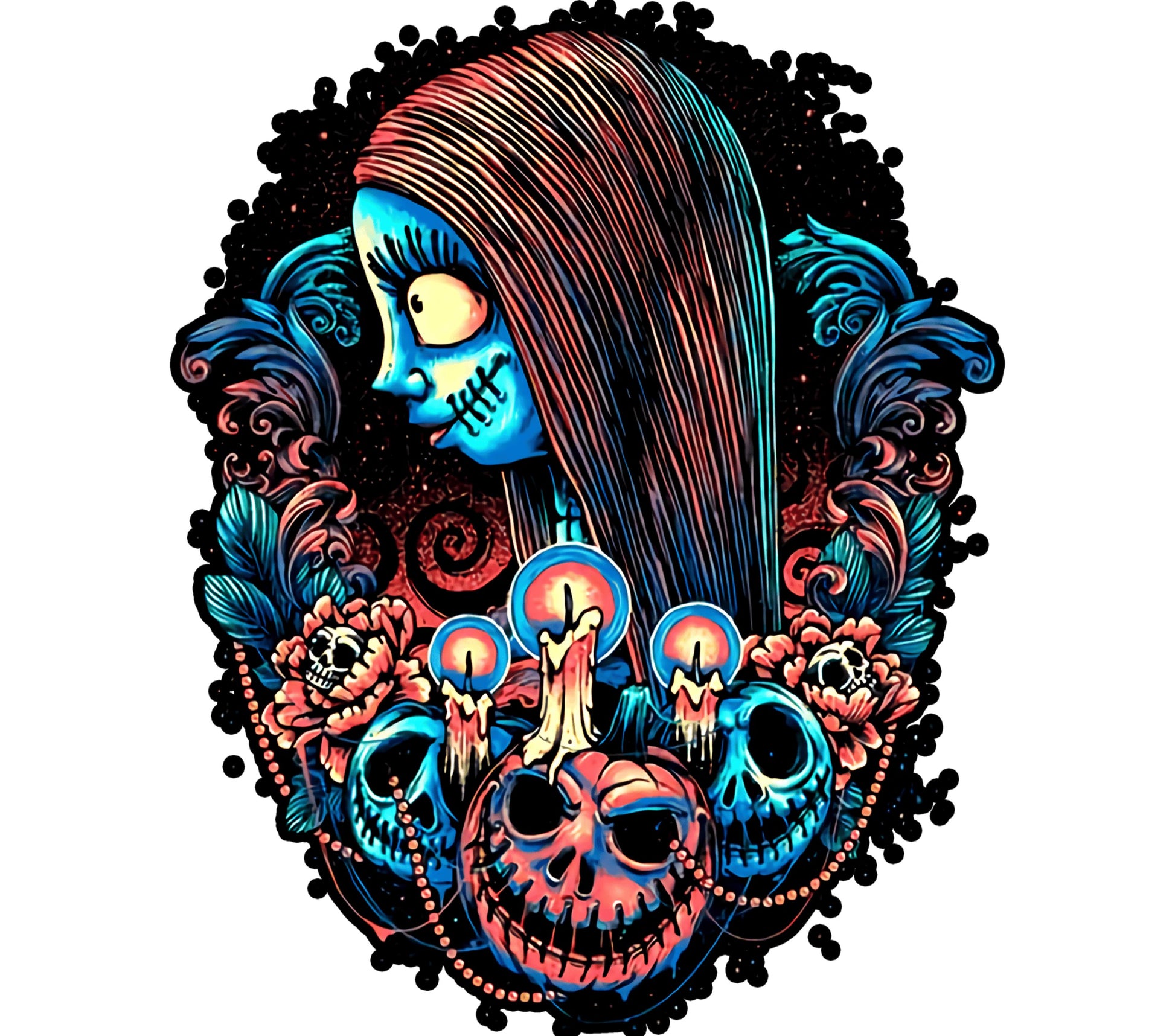 Colorful Day of the Dead Skull Art Print, Mexican Dia de los Muertos Decor, Vibrant Floral Skull Poster, Unique Gothic Home Decoration