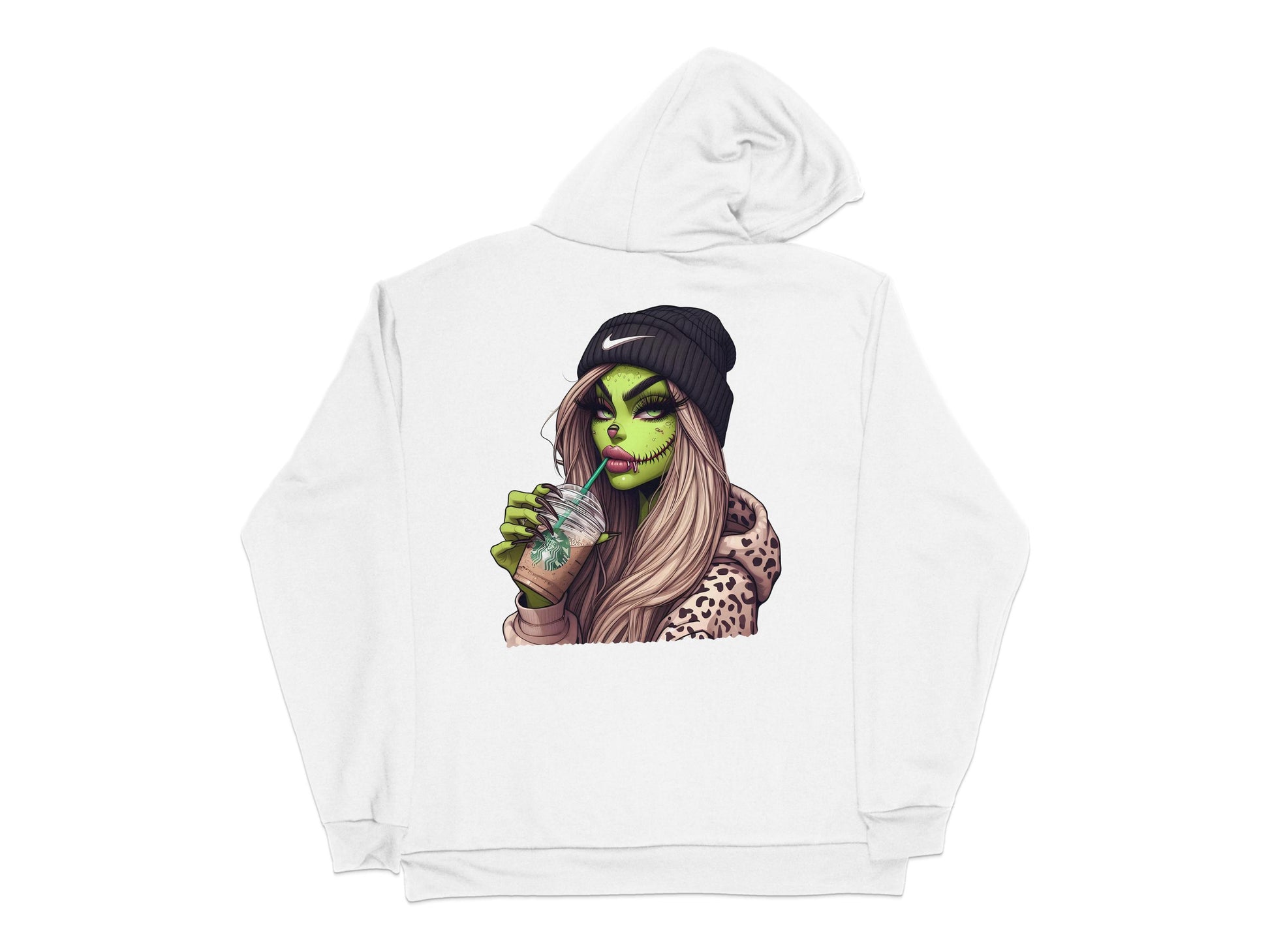 Zombie Girl Graphic Hoodie, Trendy Illustration, Streetwear Style, Unique Fashion, Cool Winter Apparel