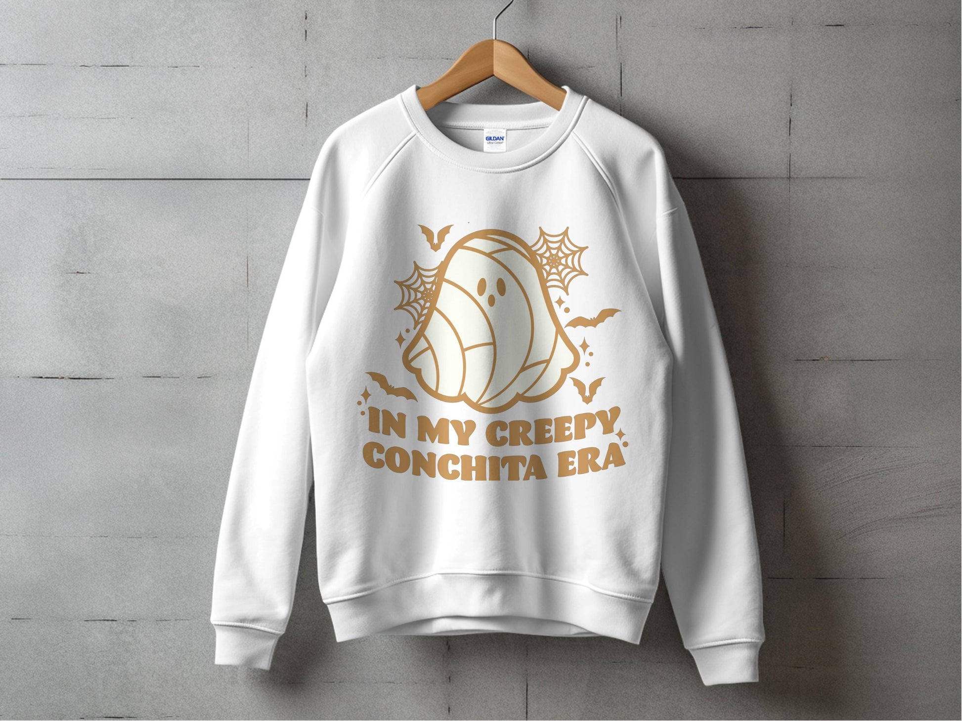 Creepy Conchita Era Graphic Sweatshirt, Halloween Casual Pullover, Unisex Fall Fashion Top, Unique Spooky Apparel