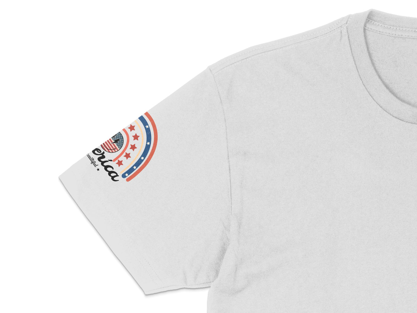 Patriotic T-Shirt American Flag Stars Stripes Vintage Style Comfort Tee Unisex Casual Wear