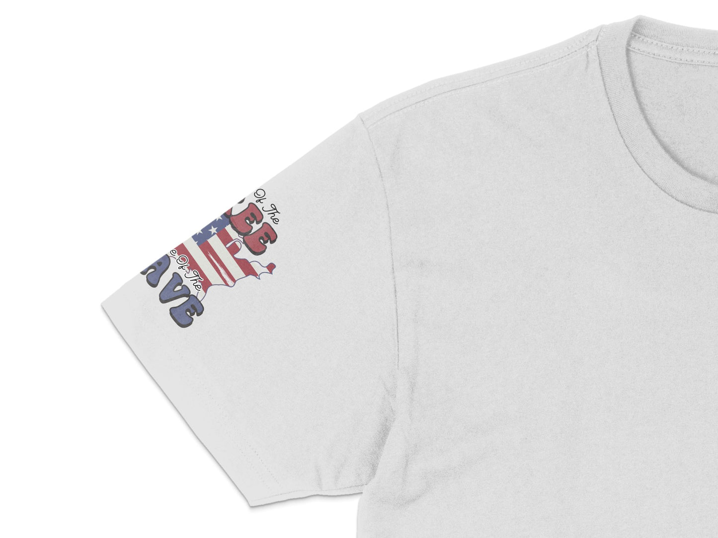 Patriotic T-Shirt, USA Flag Cartoon Design, Fun July 4th Independence Day Apparel, Unisex White Tee