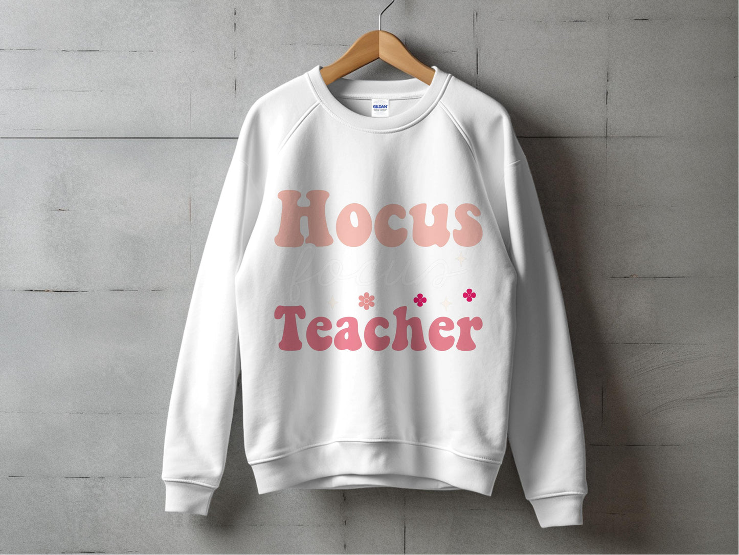 Hocus Teacher Sweatshirt, Cute Halloween Teacher Gift, Autumn Graphic Crewneck, Witchy Educator Apparel, Fall Fashion Tops for Teachers
