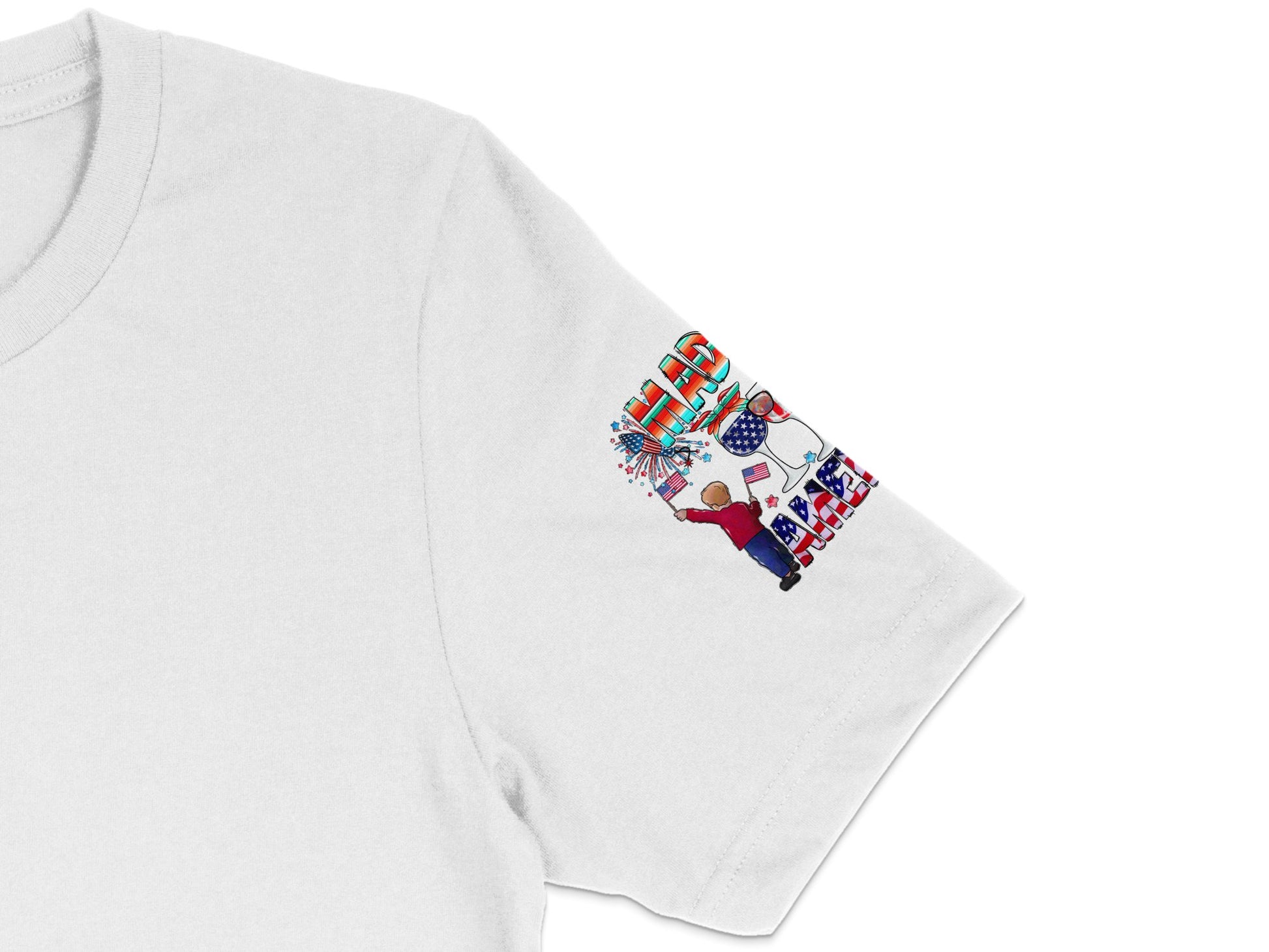 White T-Shirt with Colorful Skull Print, Mexican Sugar Skull, Day of the Dead Shirt, Unisex Graphic Tee