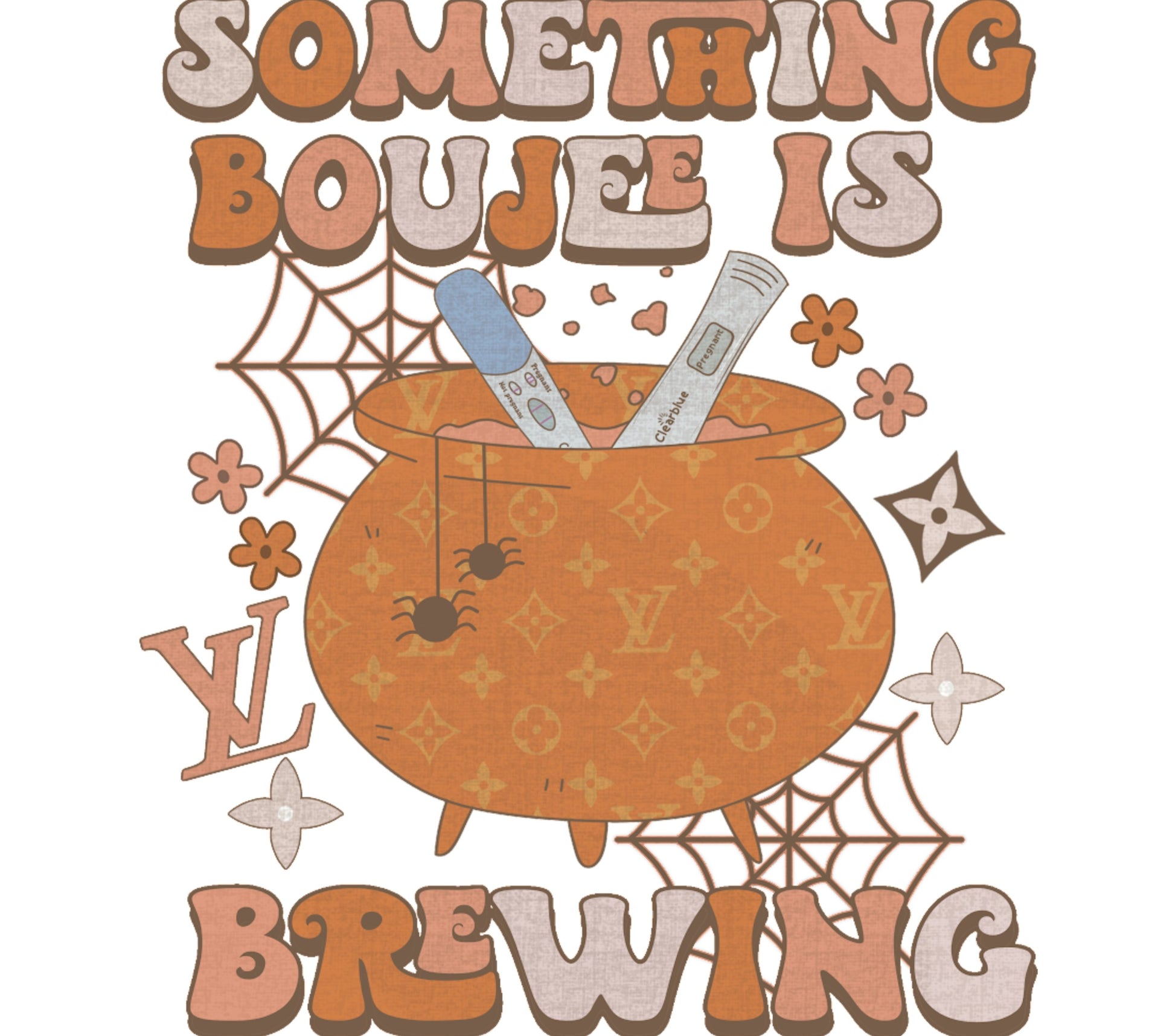 Halloween Witch Cauldron Graphic Tee, Designer Parody, Spooky Fall Fashion T-Shirt, Vintage Style