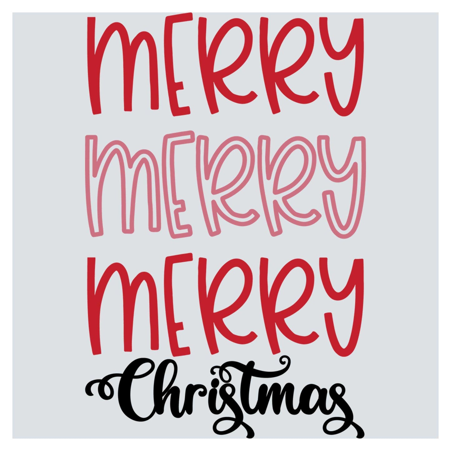 a merry christmas card with the words merry merry