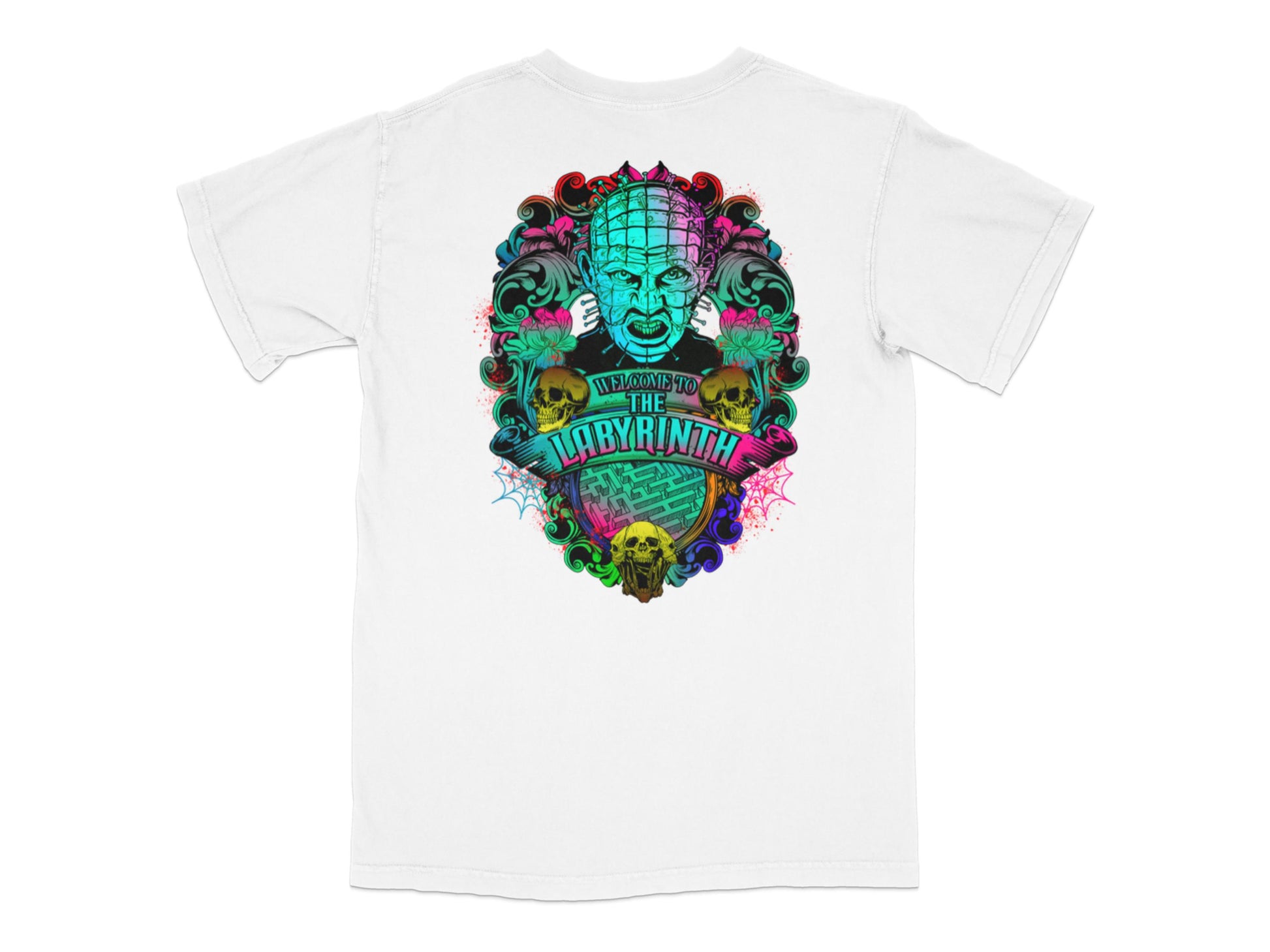 Labyrinth Movie T-Shirt Vintage 80s David Bowie Graphic Tee, Retro Fantasy Film Merchandise, Unisex White Shirt