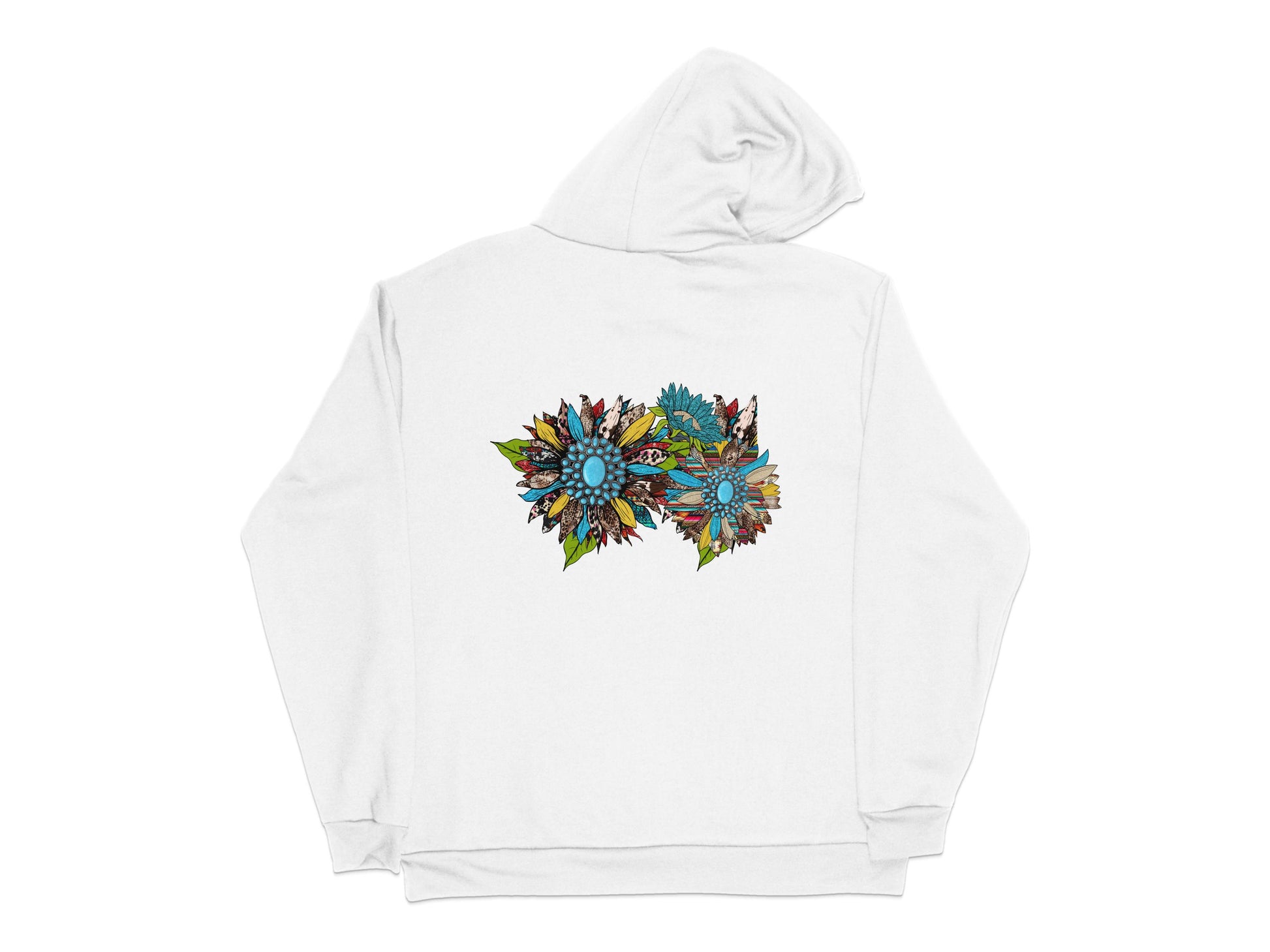 Colorful Floral Print Hoodie, Unisex Winter Wear, Casual Flower Pattern Sweatshirt