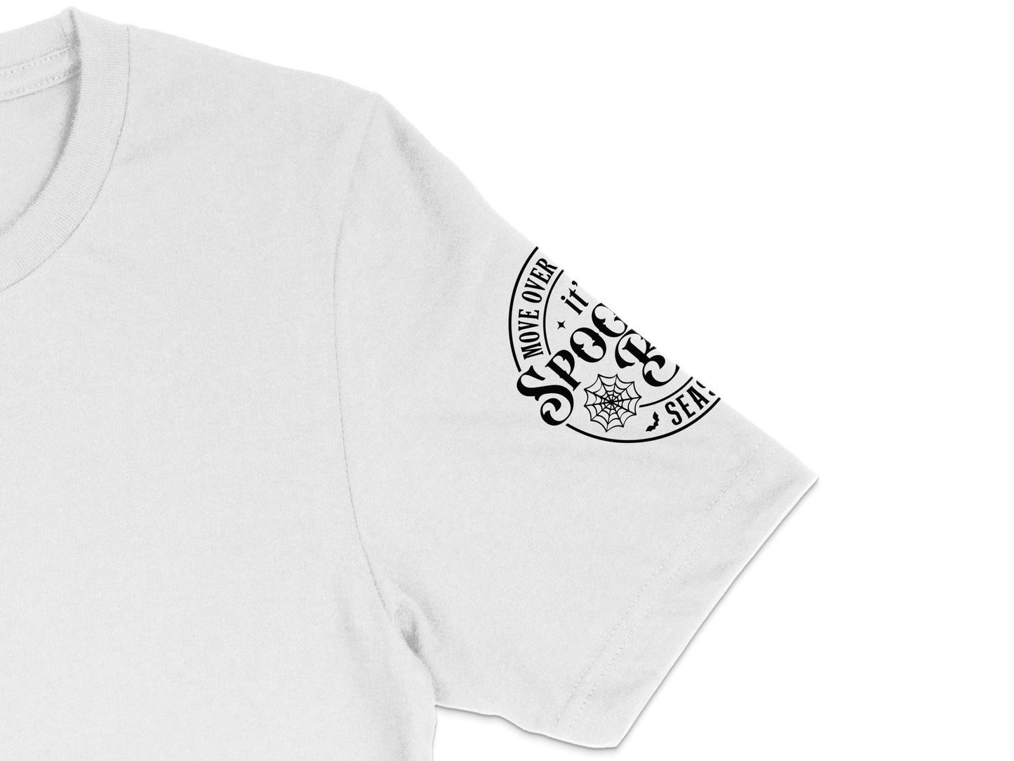 White T-Shirt with Black Graphic Print, Nautical Compass Design, Casual Unisex Tee, Summer Fashion Top