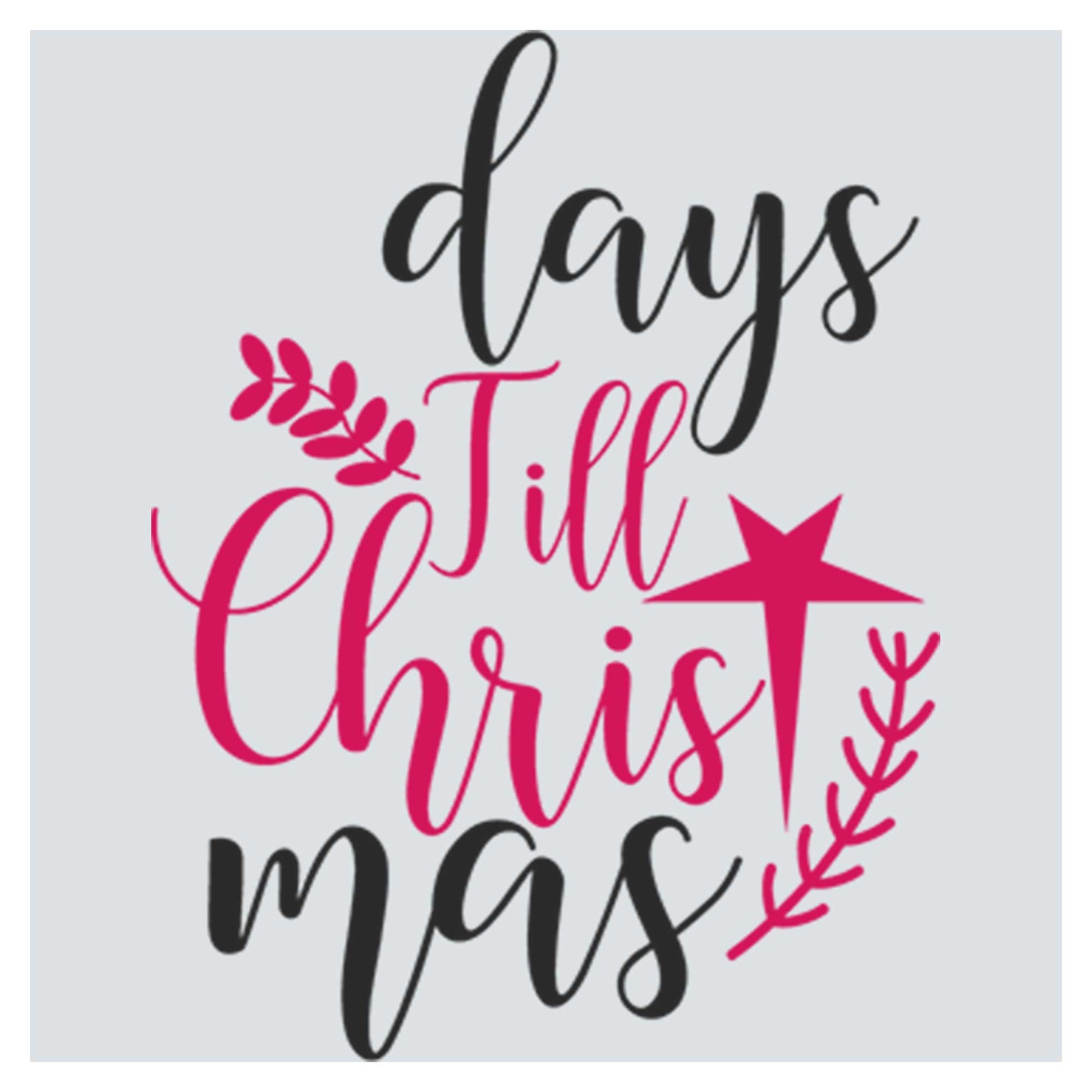 the words days till christmas mass on a white background