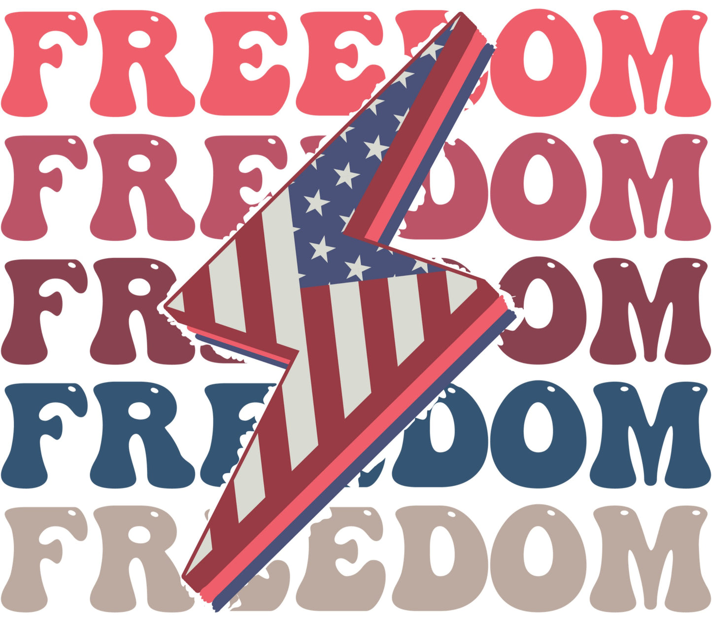 Patriotic Freedom T-Shirt Design, American Flag Star Typography, Bold USA Colors Graphic Tee