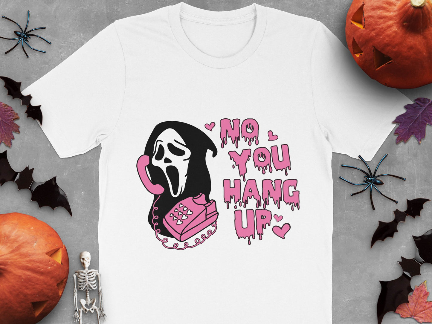 Ghost Face No You Hang Up Funny Halloween T-Shirt, Unisex Ghost Graphic Tee