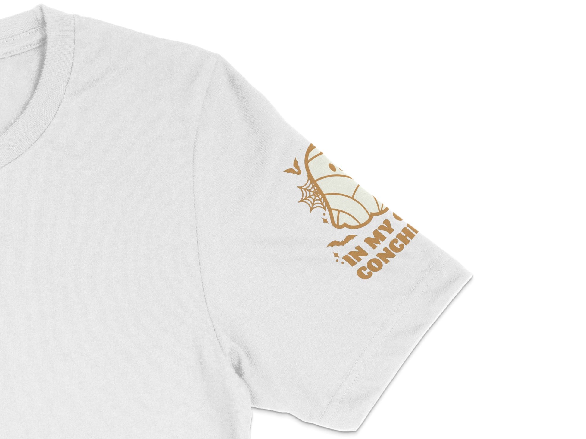 White T-Shirt with 'I'm A Conch' Graphic, Short Sleeve Unisex Tee, Beach-Themed Casual Apparel