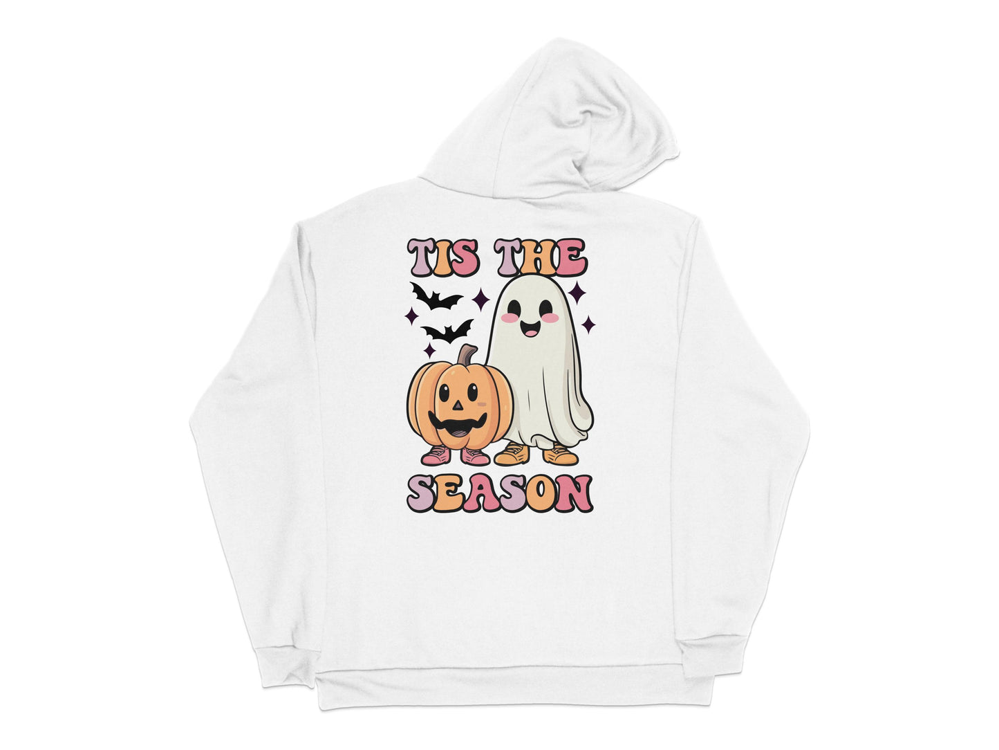 Cute Halloween Hoodie, Ghost and Pumpkin Design, Unisex Fall Season Apparel