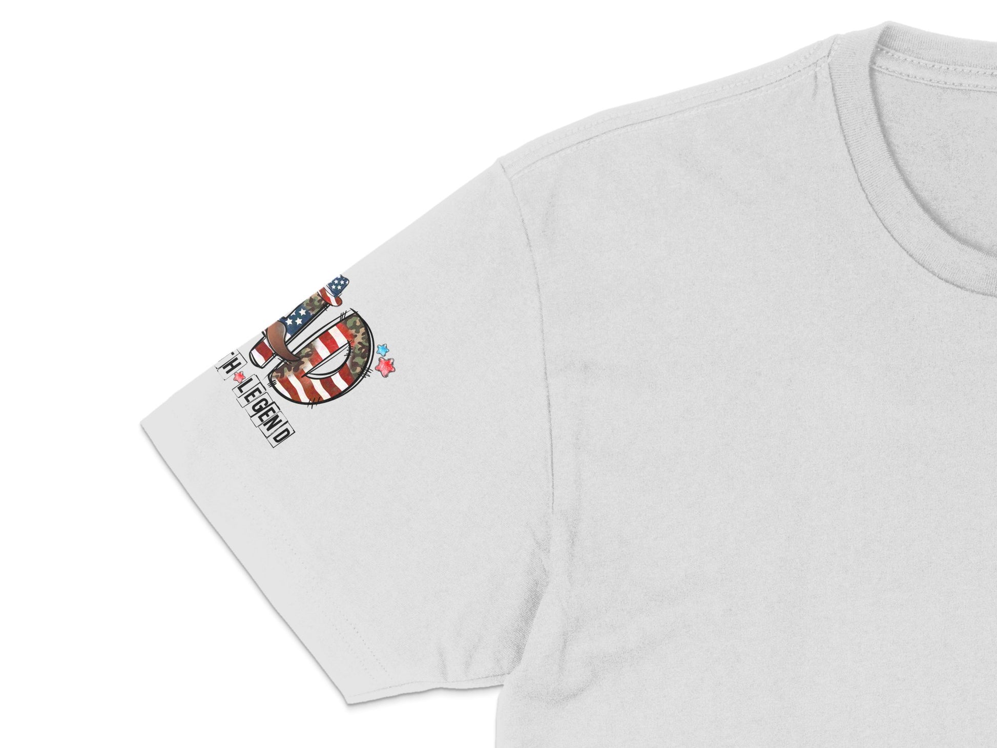 Patriotic T-Shirt American Flag Baseball Graphic Legend Casual Tee Unisex Fashion