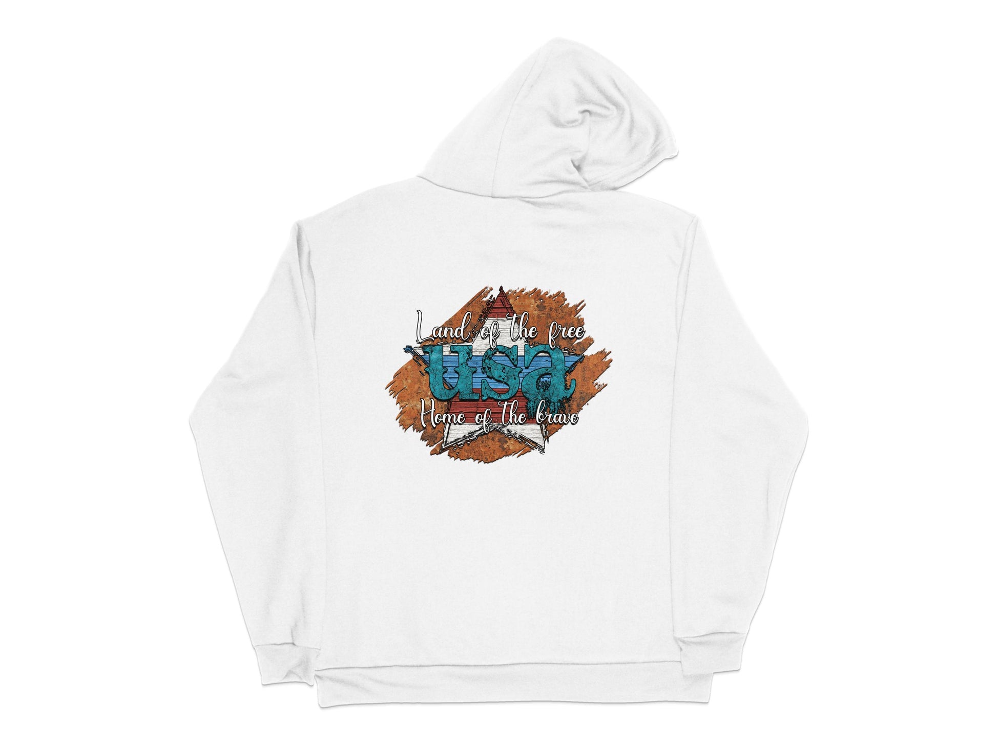 Rustic Tree Graphic Hoodie, Cozy Cotton Sweatshirt, 'Land of the Free' Quote, Nature Inspired Design