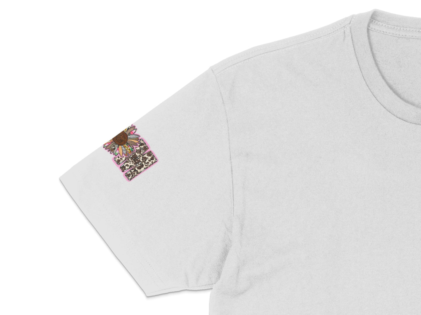 Unique Pocket T-Shirt with Embroidered Bird Patch, Cute Pink Floral Detail, Casual Soft Cotton Tee, Fashionable Women's Top, Spring Wear