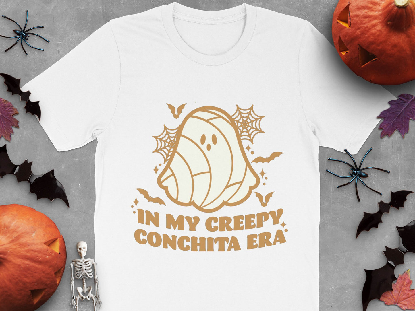 Halloween T-Shirt In My Creepy Conchita Era Graphic Tee Spooky Cute October Fashion Unisex Top