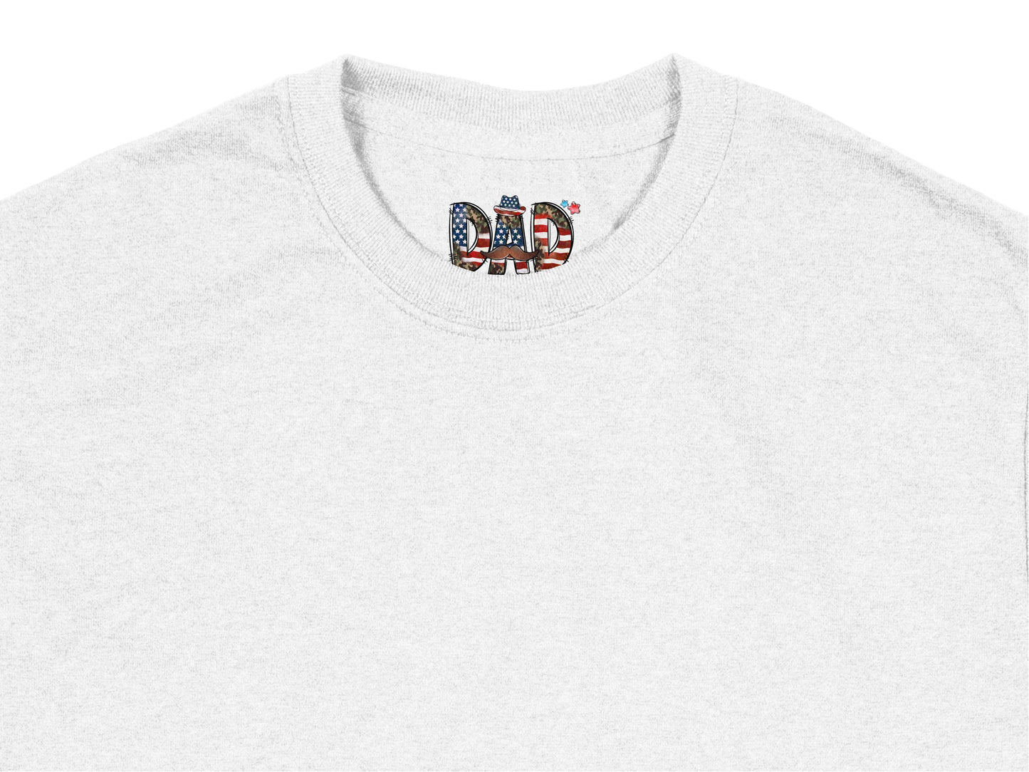 USA Flag Lettering T-Shirt, Patriotic American Graphic Tee, Casual Grey Cotton Shirt for Men and Women