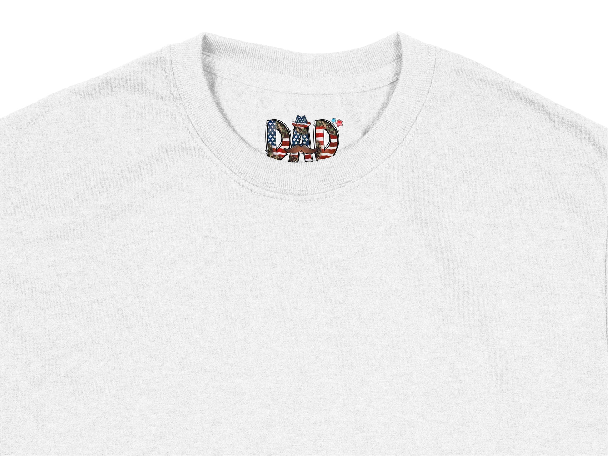 USA Flag Lettering T-Shirt, Patriotic American Graphic Tee, Casual Grey Cotton Shirt for Men and Women