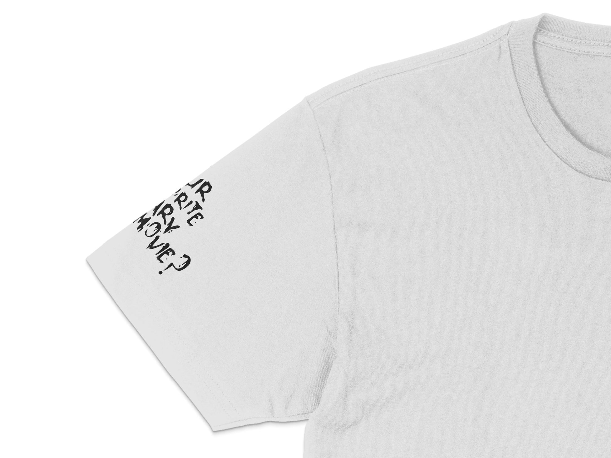 Unisex White Short Sleeve T-Shirt 'Are We More Than Love?' Print Casual Top