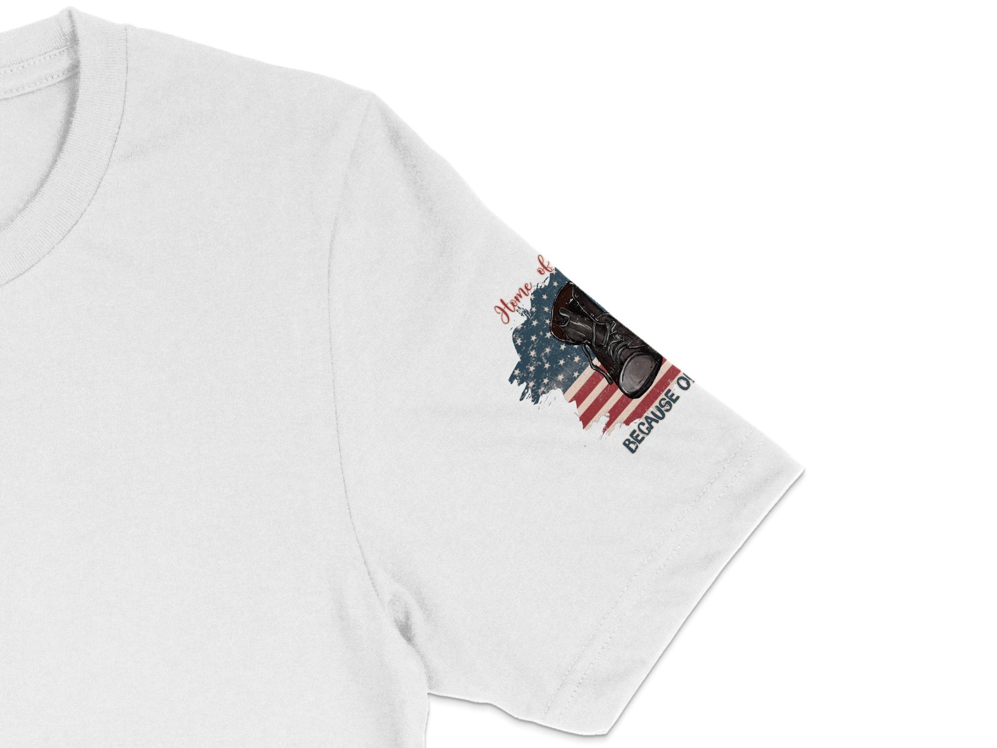 Patriotic T-Shirt with American Flag and Camera Graphic, Unisex White Tee, Casual Summer Top