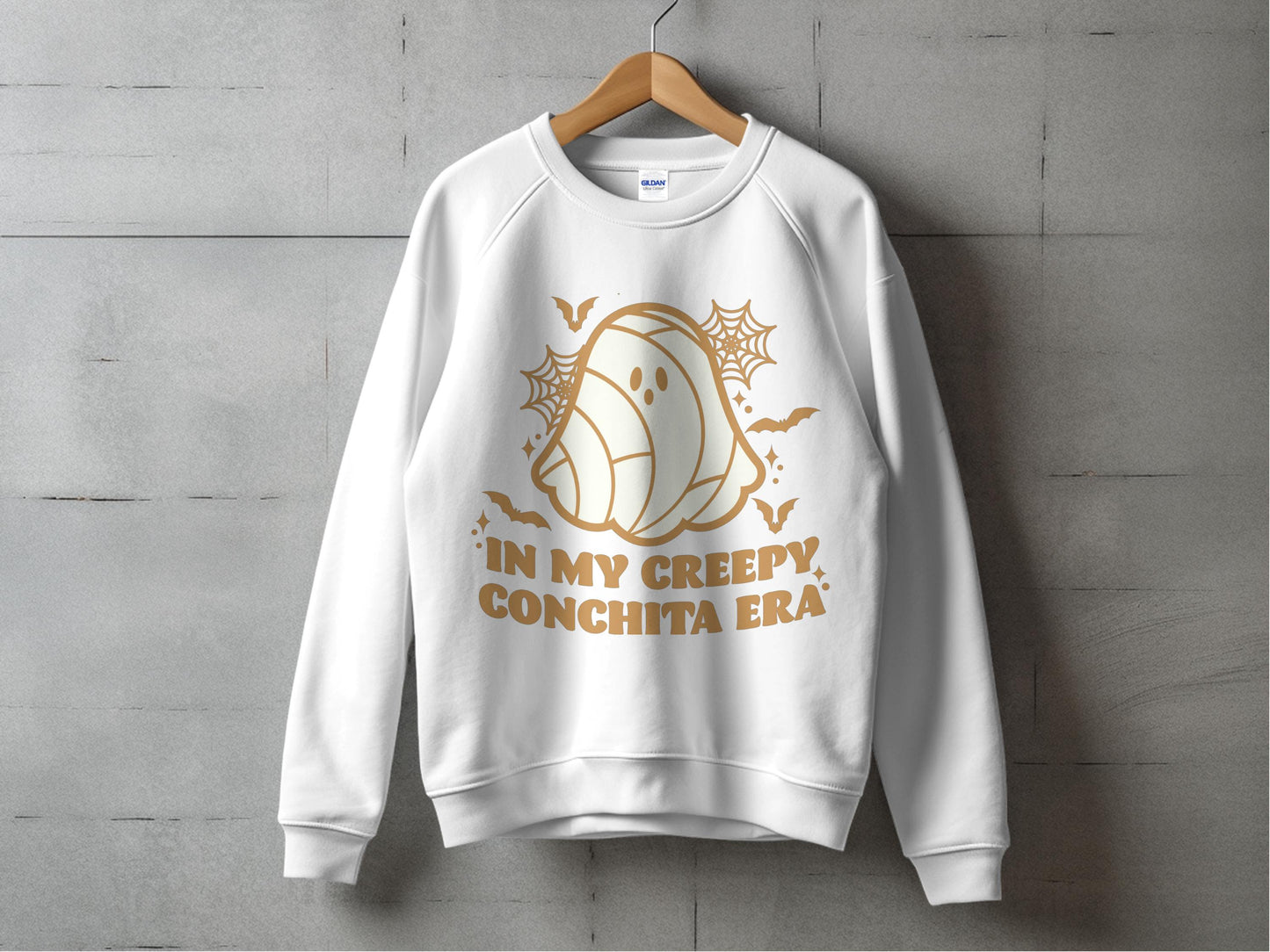 Halloween Sweatshirt In My Creepy Conchita Era Ghost Graphic Unisex Fall Fashion Cozy Pullover Casual Style Spooky Top