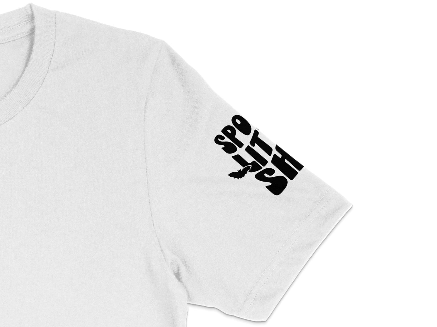 White T-Shirt with Black Graphic Text Design, Casual Cotton Tee, Unisex Fashion