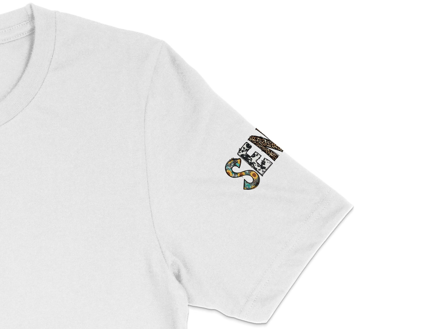 White T-Shirt with Unique Colorful Snake Design, Unisex Casual Cotton Tee, Trendy Graphic Top for All Seasons