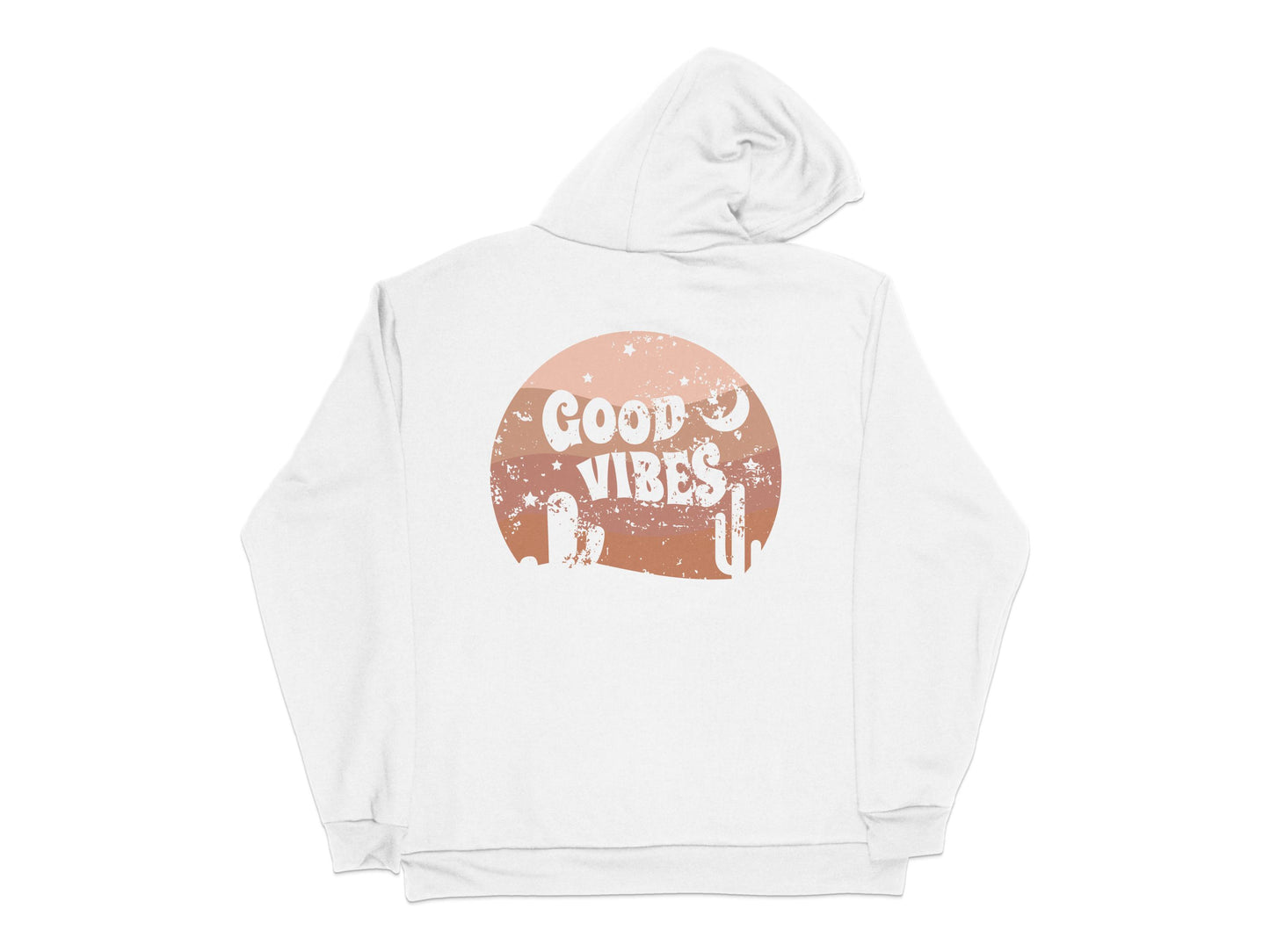 Cool Vibes Retro Moon Hoodie, Unisex Vintage Graphic Hooded Sweatshirt, Casual Streetwear, Aesthetic Clothing