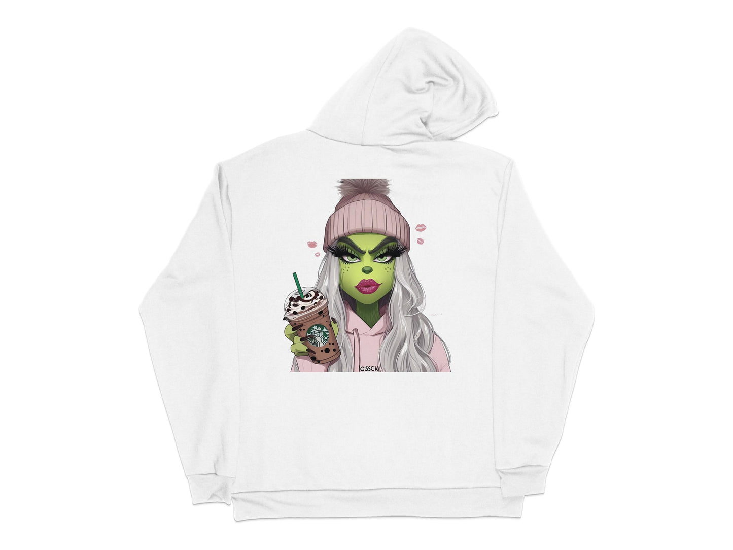 Trendy Alien Girl Graphic Hoodie, Cool Space Character Design, Street Fashion Urban Sweatshirt, Unisex Apparel