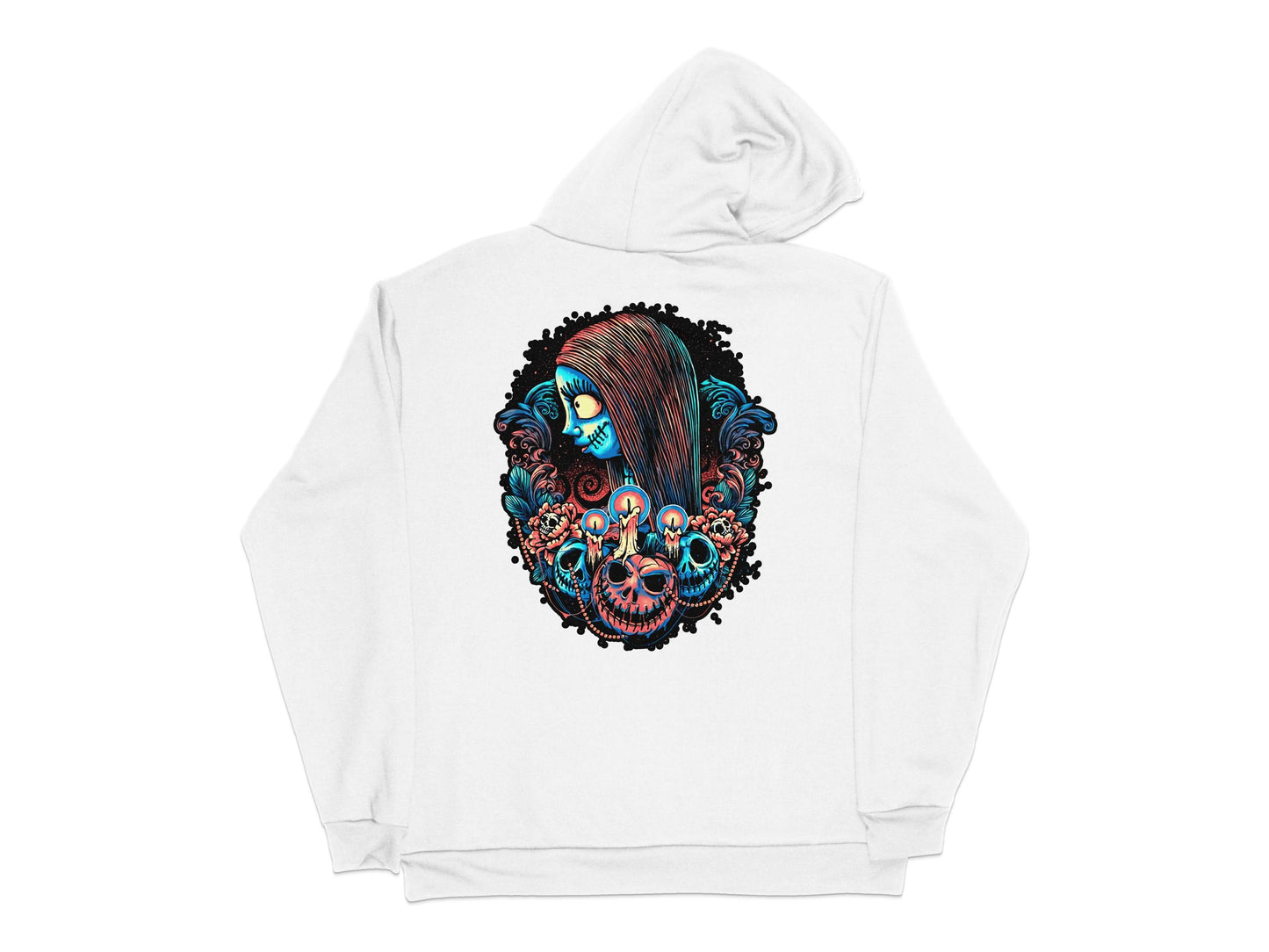 Gothic Skull Art Hoodie, Colorful Printed Graphic Sweatshirt, Unique Unisex Pullover, Trendy Streetwear