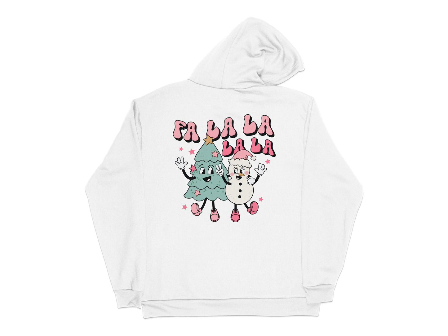 Fa La La Christmas Tree and Snowman Hoodie, Festive Holiday Sweatshirt, Cute Winter Apparel