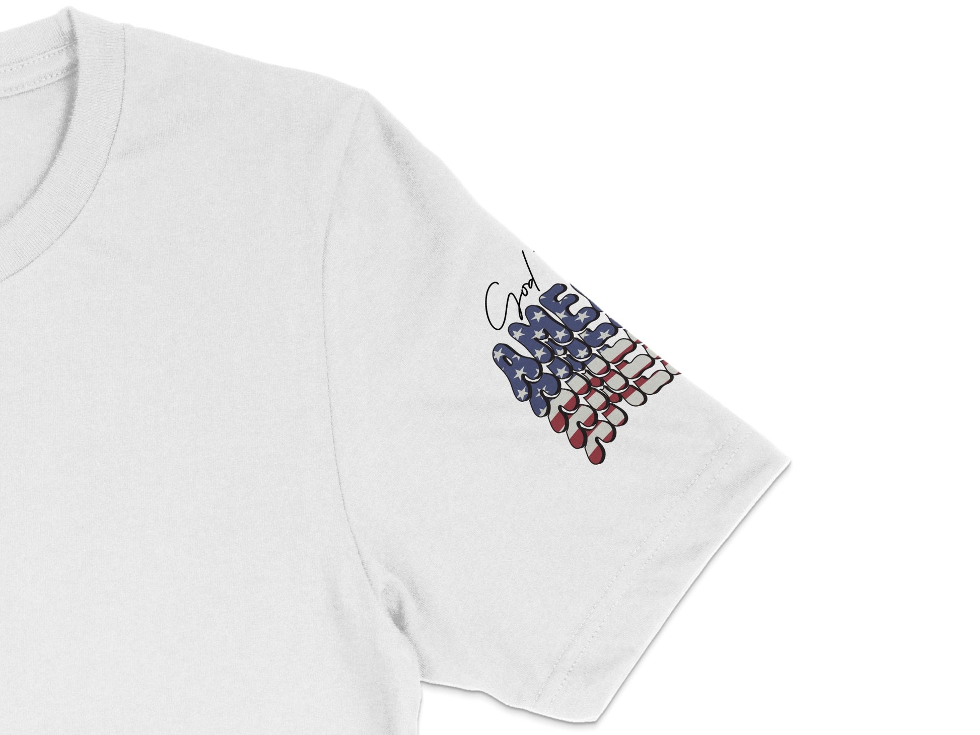 Patriotic T-Shirt American Flag Grapes Design, Red White Blue Casual Top, Unisex Graphic Tee, 4th of July Apparel