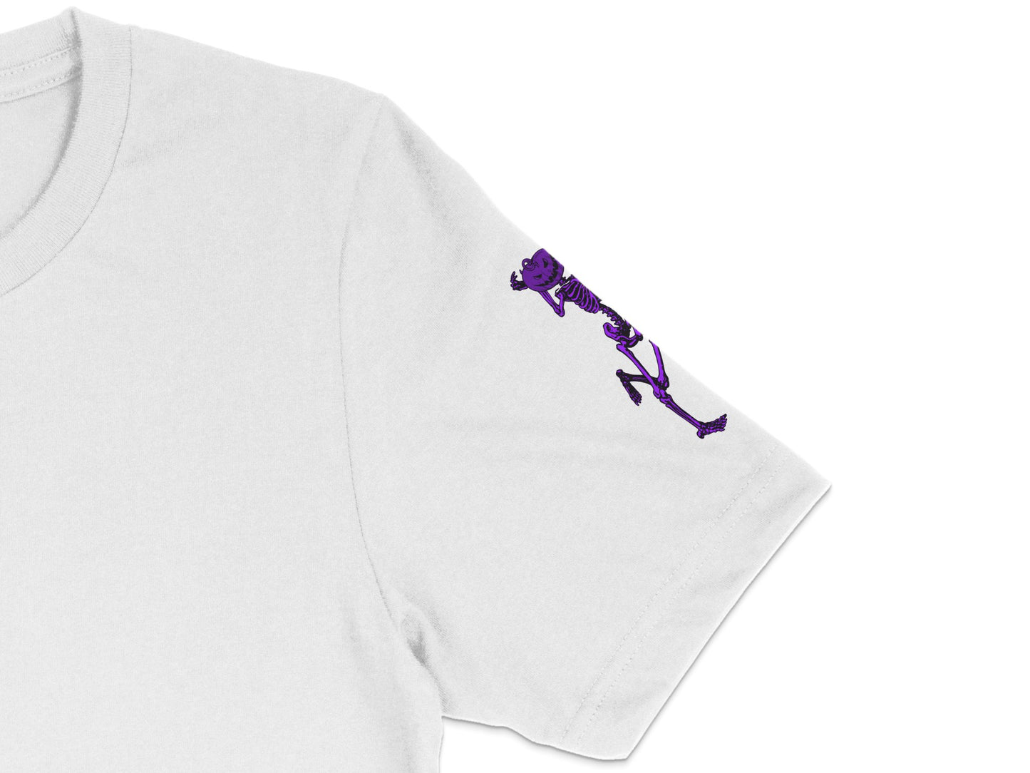 Purple Skeleton with Pumpkin Head Great for Halloween Print Ready DTF Transfers | SKU: HLW113