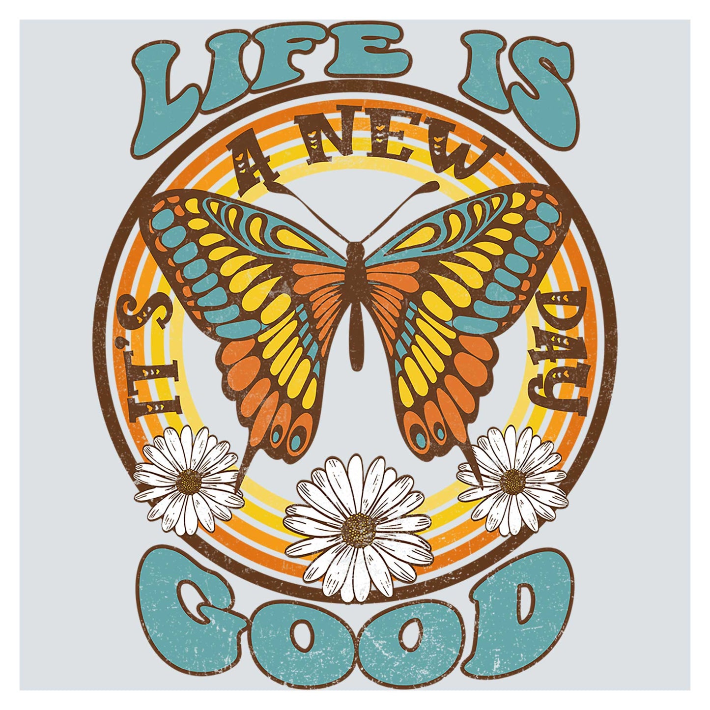 a picture of a butterfly with the words life is good