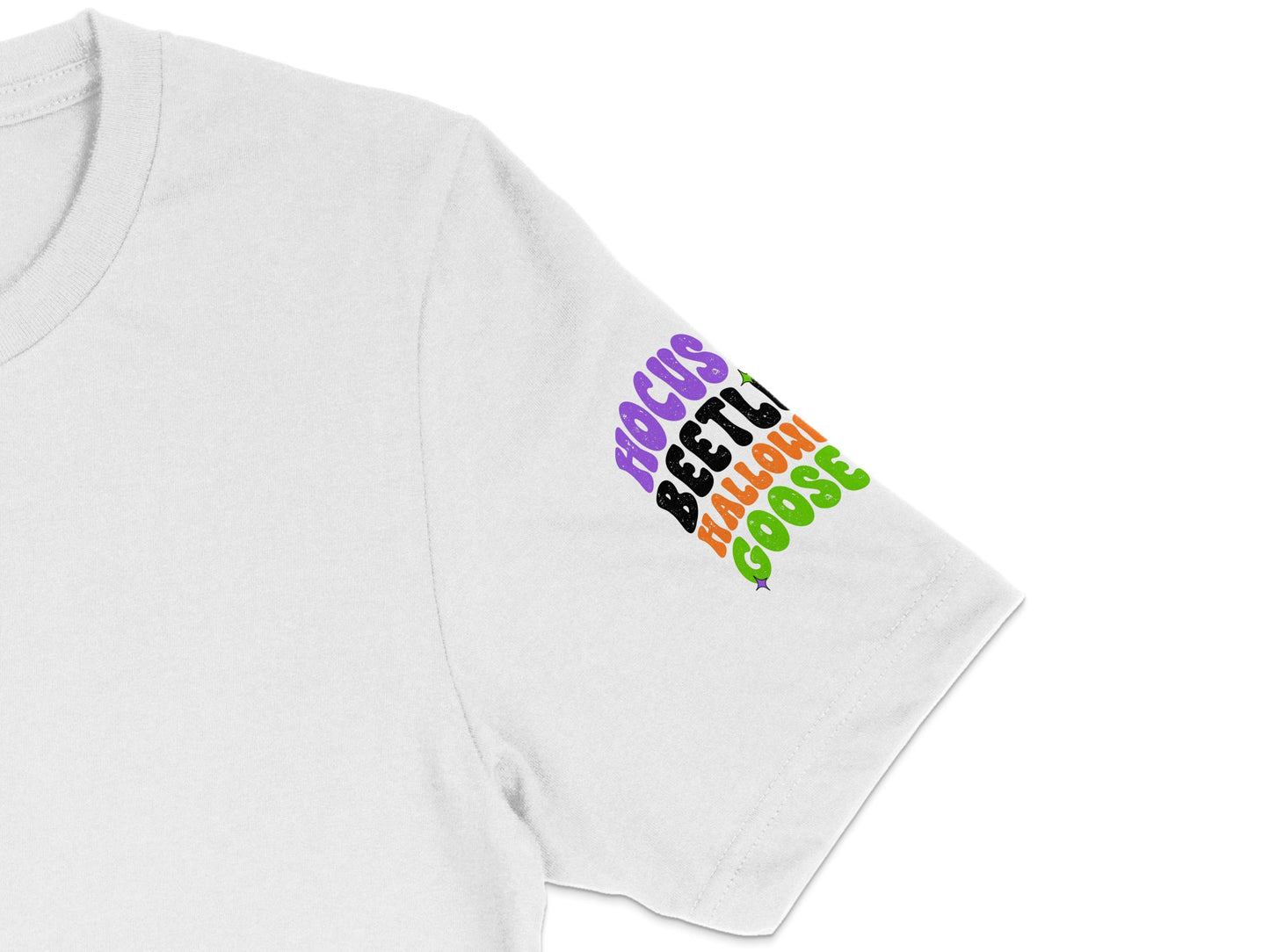 Hocus Beetroot Caboose Purple Graphic Tee, Fun Witchy Halloween T-Shirt, Unisex Casual White Top