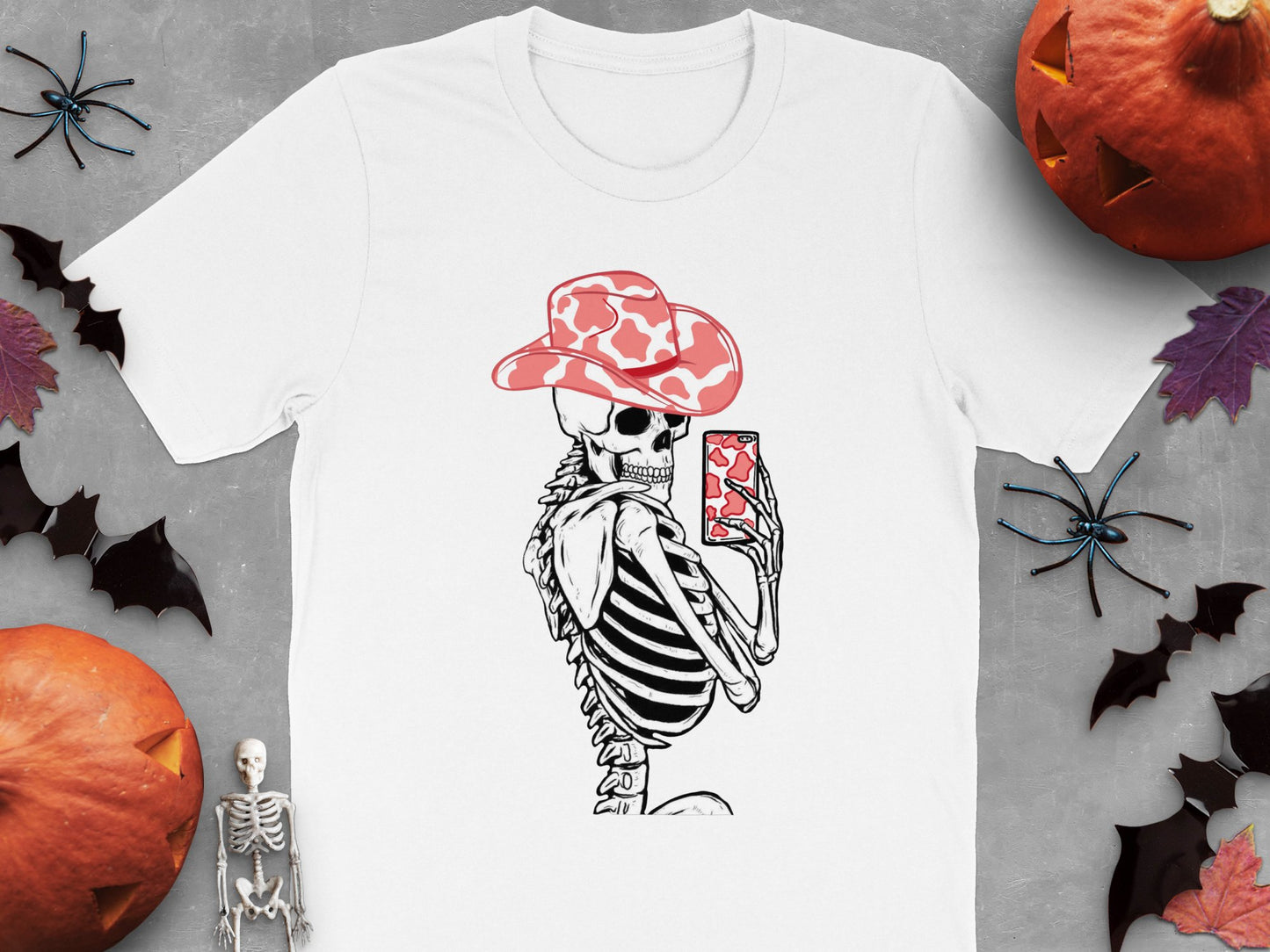 Skeleton Drinking Soda T-Shirt, Funny Halloween Graphic Tee, Spooky Season Casual Wear, Unisex Cotton Shirt
