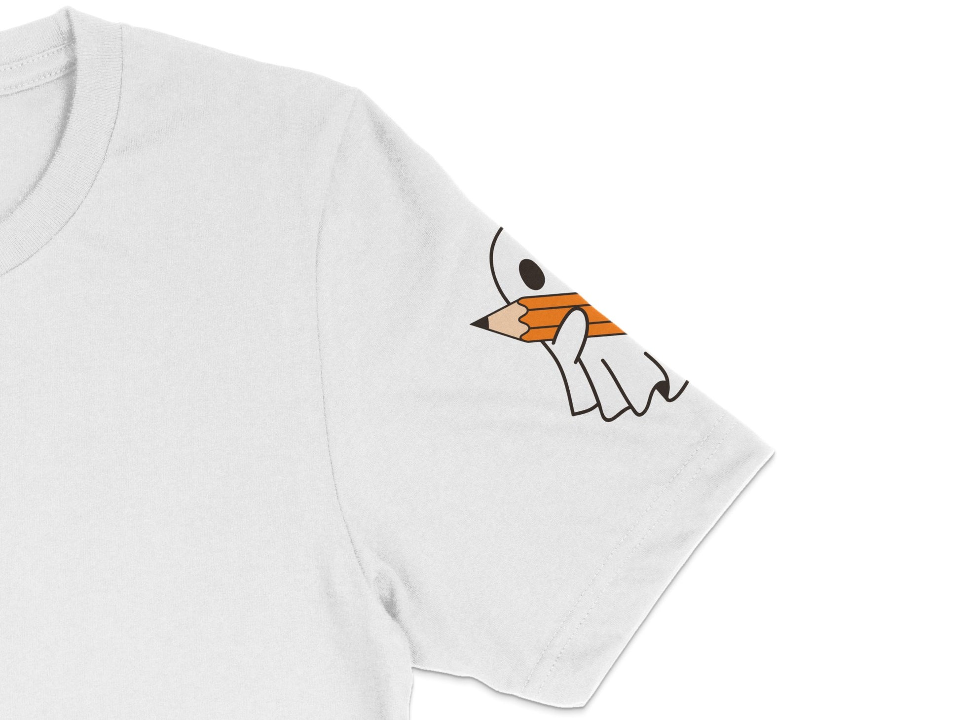 Cute Cartoon Duck Graphic T-Shirt, Unisex White Tee, Casual Duck Print Shirt for All Ages